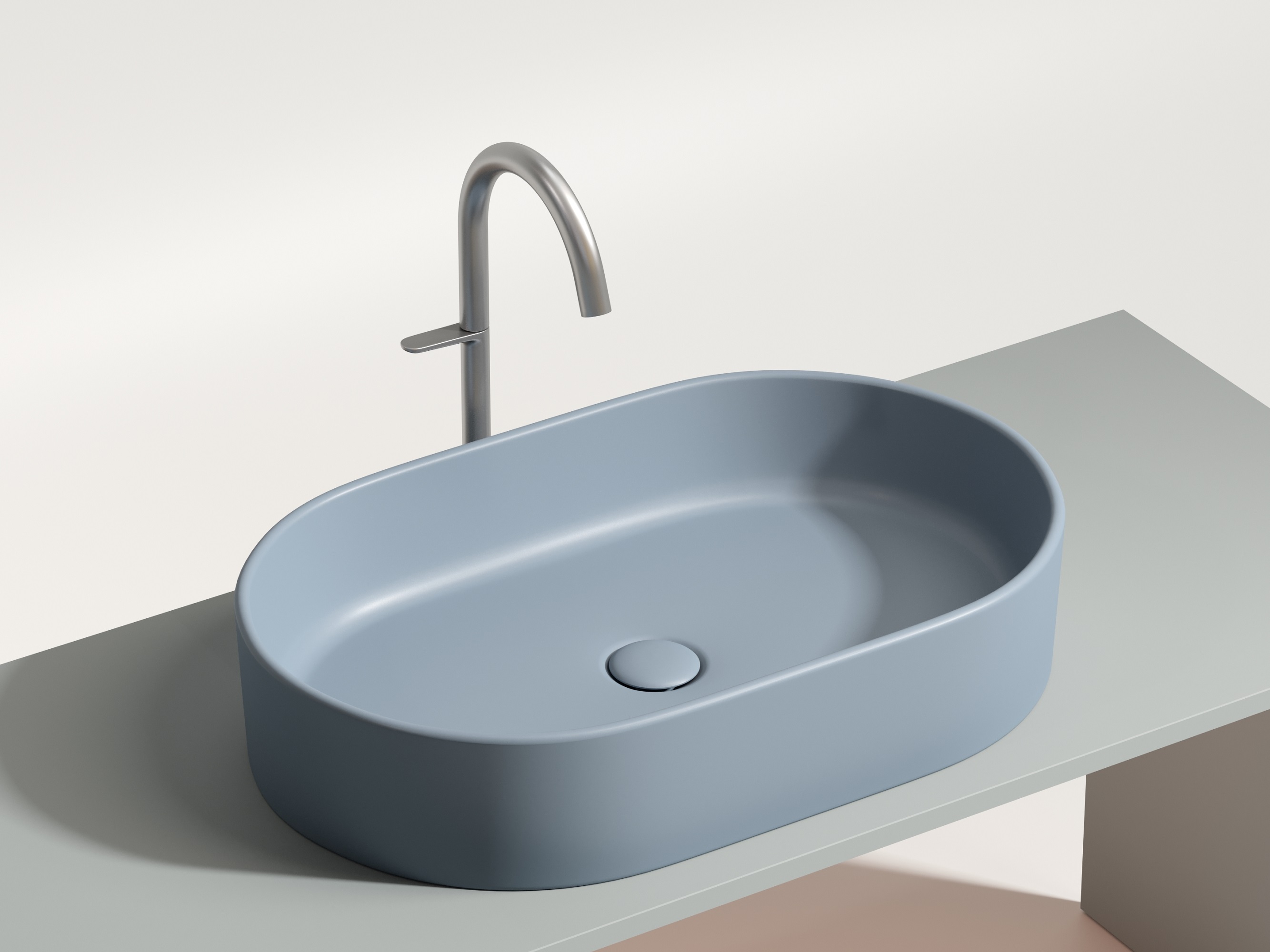 Умывальник чаша накладная овальная CN6048MHL