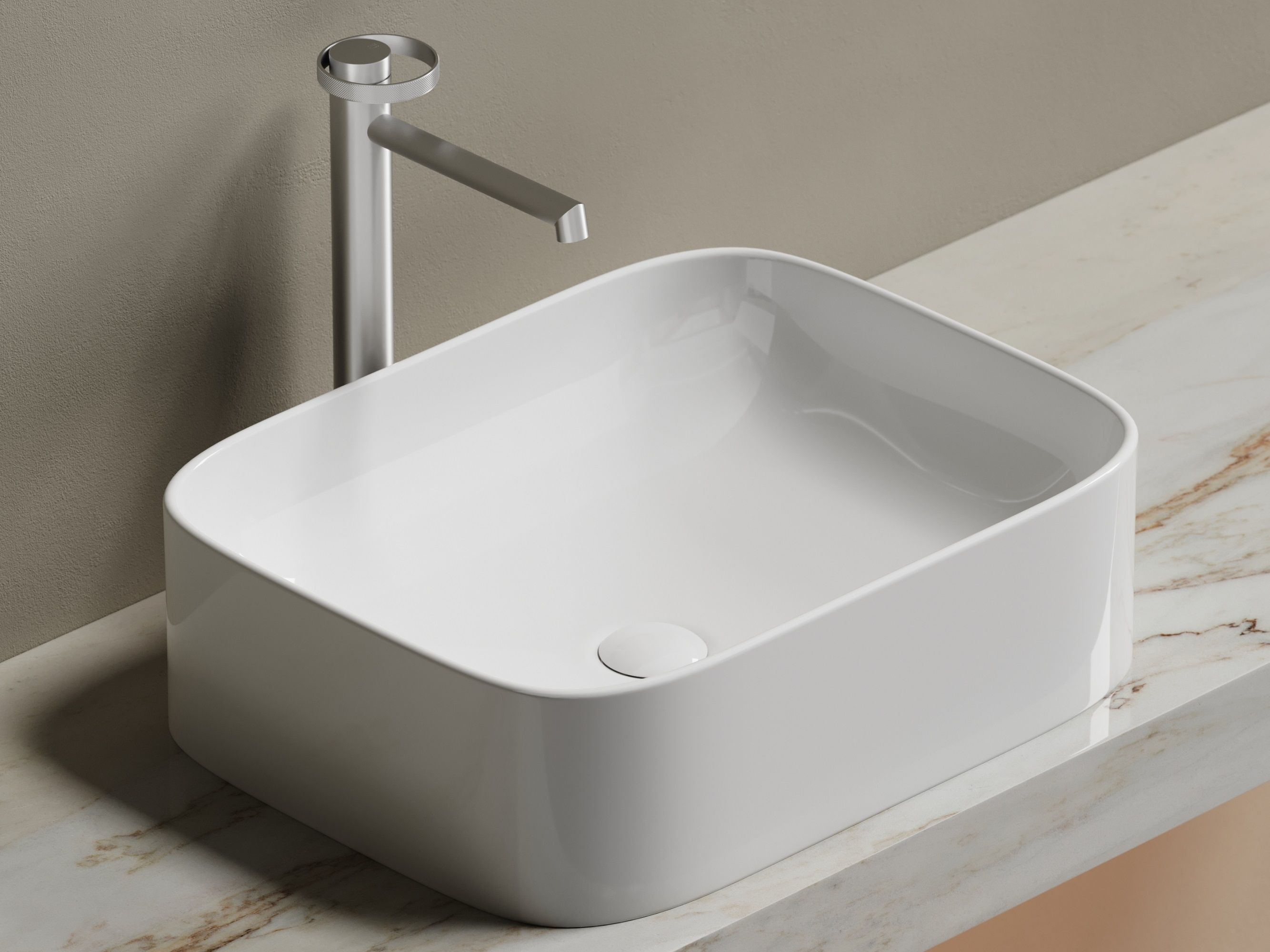 Умывальник чаша накладная прямоугольная CN6052