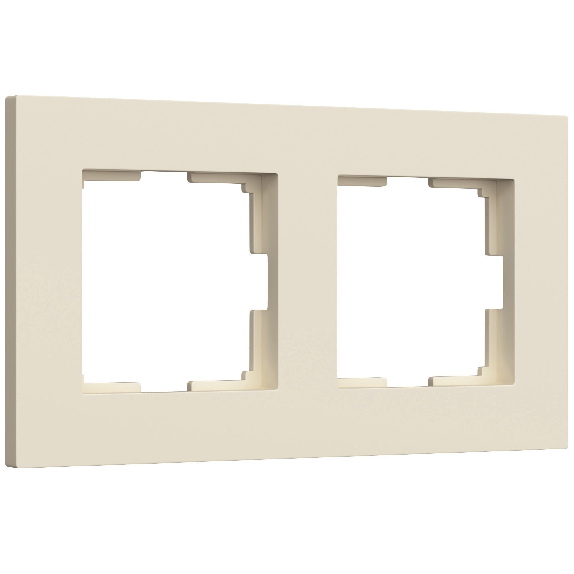 Рамка на 2 поста Slab (айвори софт) Werkel