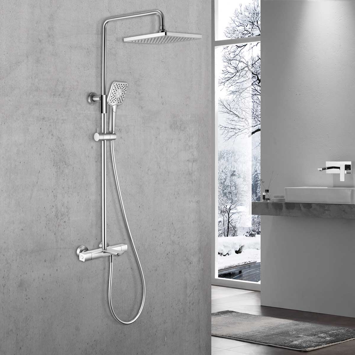 Душевая стойка Vincea Next VSFS-1N1TCH настенная цвет хром