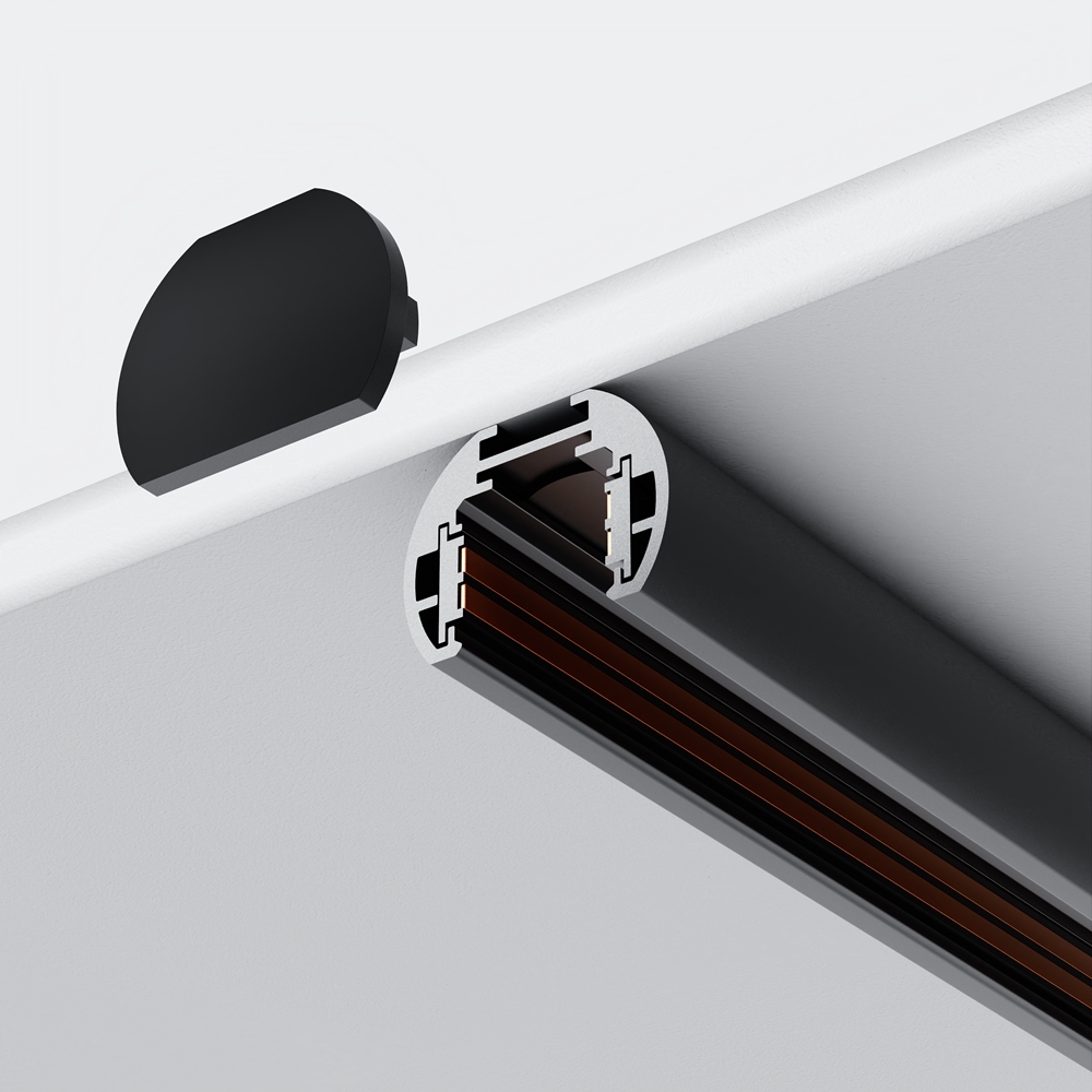 Заглушки для круглого низкопрофильного шинопровода Exility 2шт. Maytoni TRAM034EC-R-41B