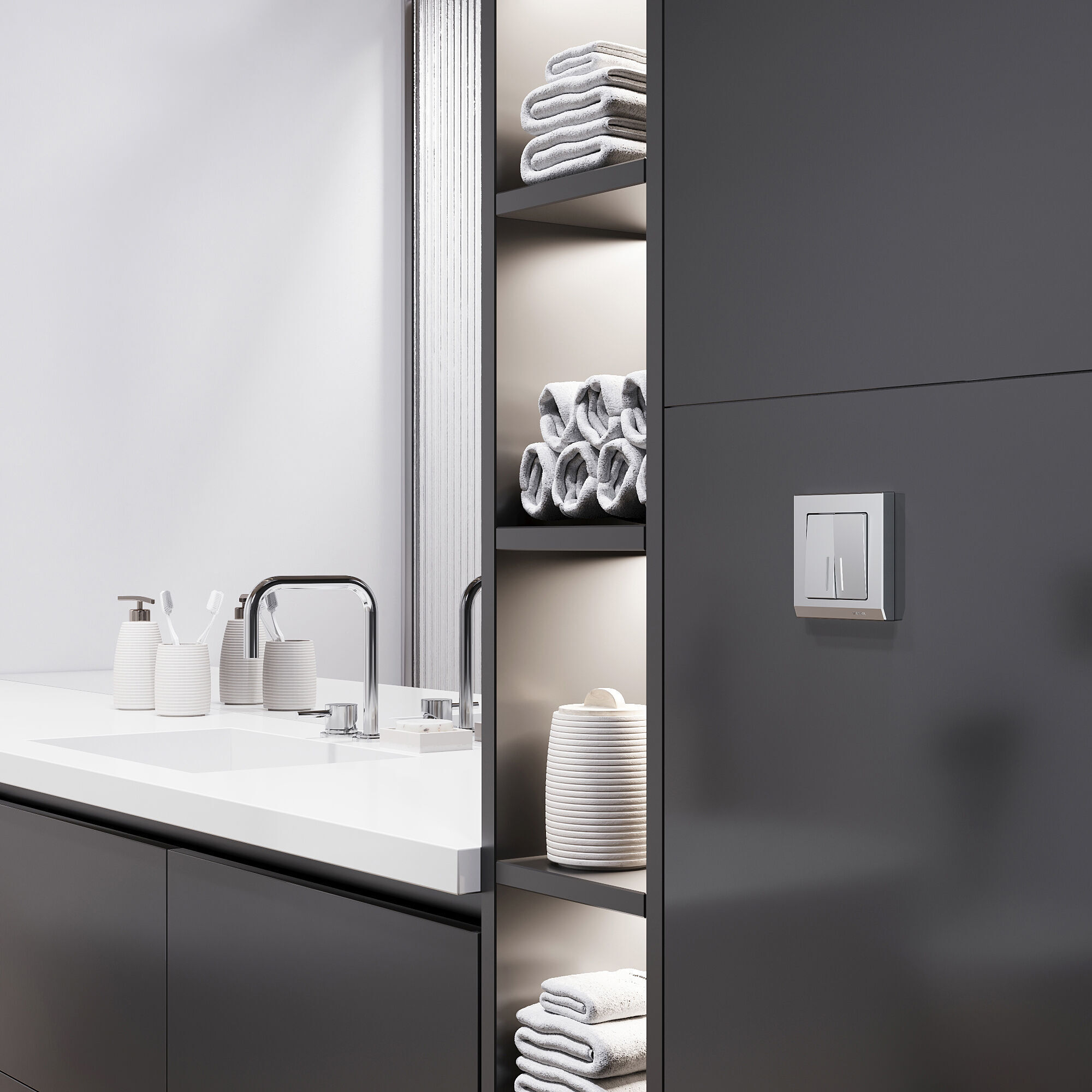 Рамка на 1 пост Stark (серебряный матовый) Werkel