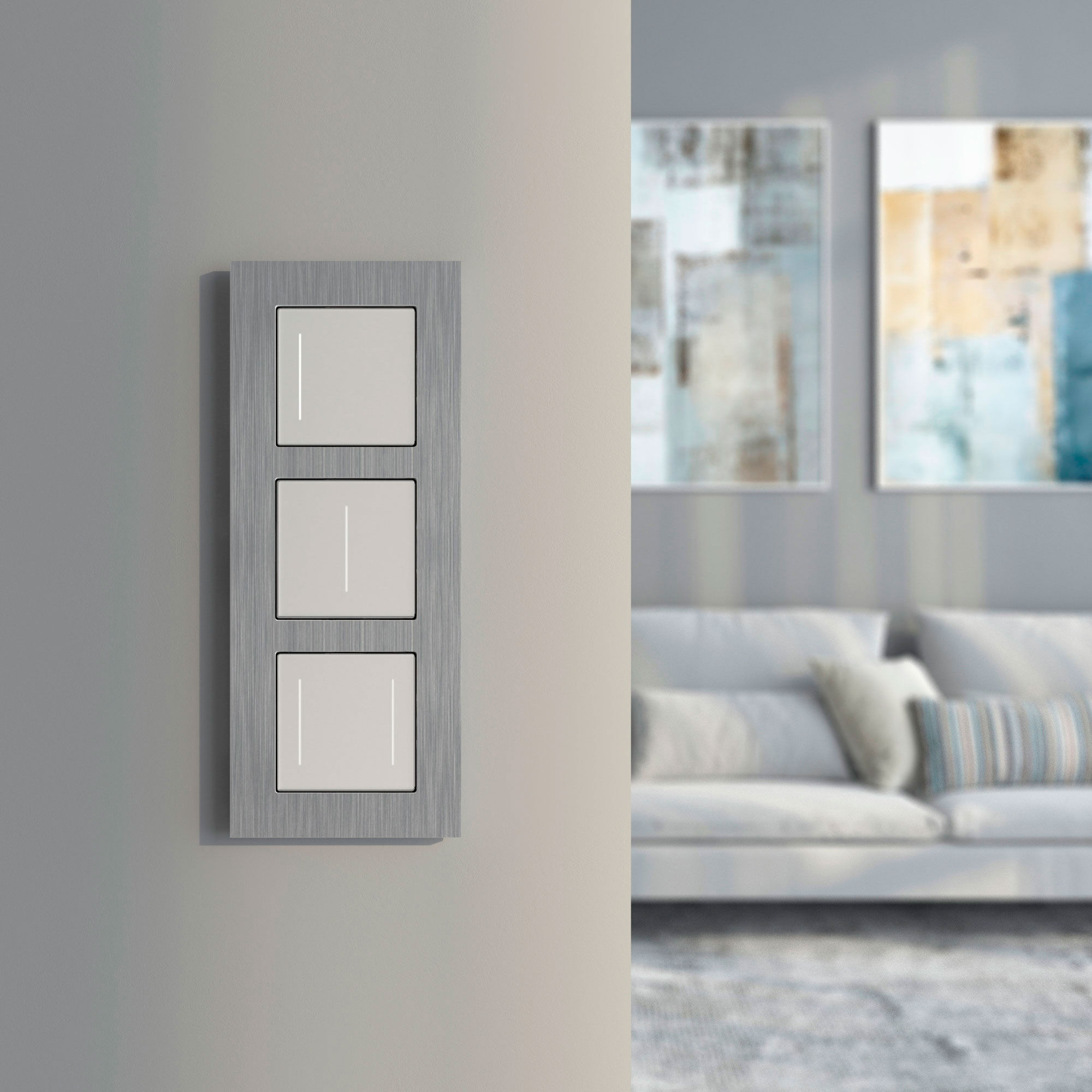 Рамка на 3 поста AluMax (алюминий) Werkel