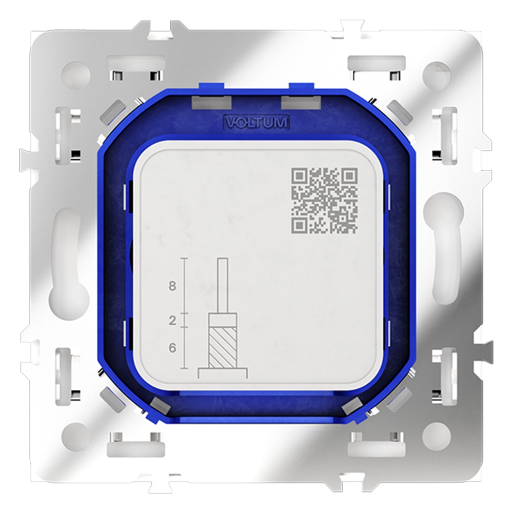 Розетка телевизионная встраиваемая VOLTUM S70 оконечная TV+SAT, (белый глянцевый)