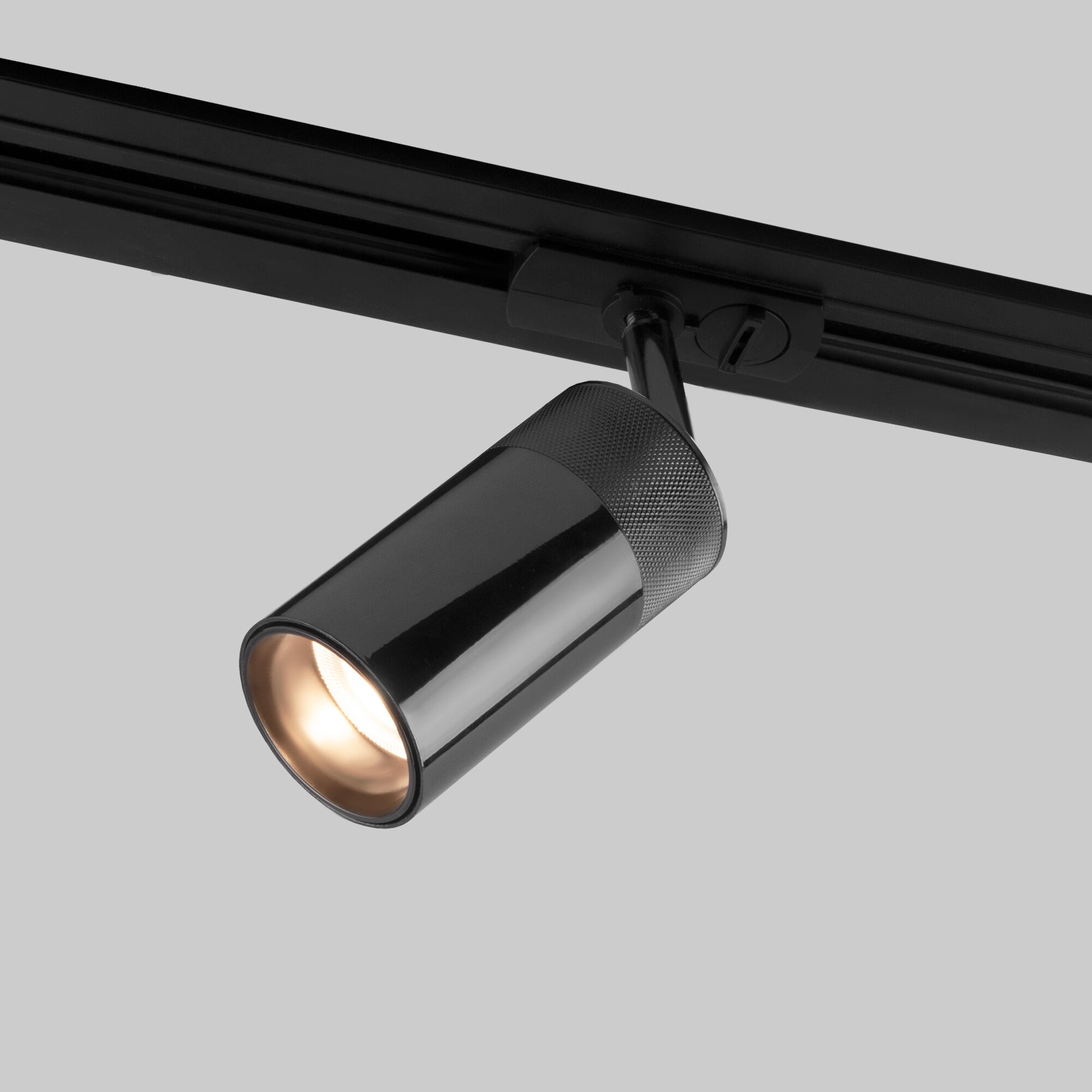 Basic System Riffe Трековый поворотный светильник 9W 4200K чёрный жемчуг однофазный