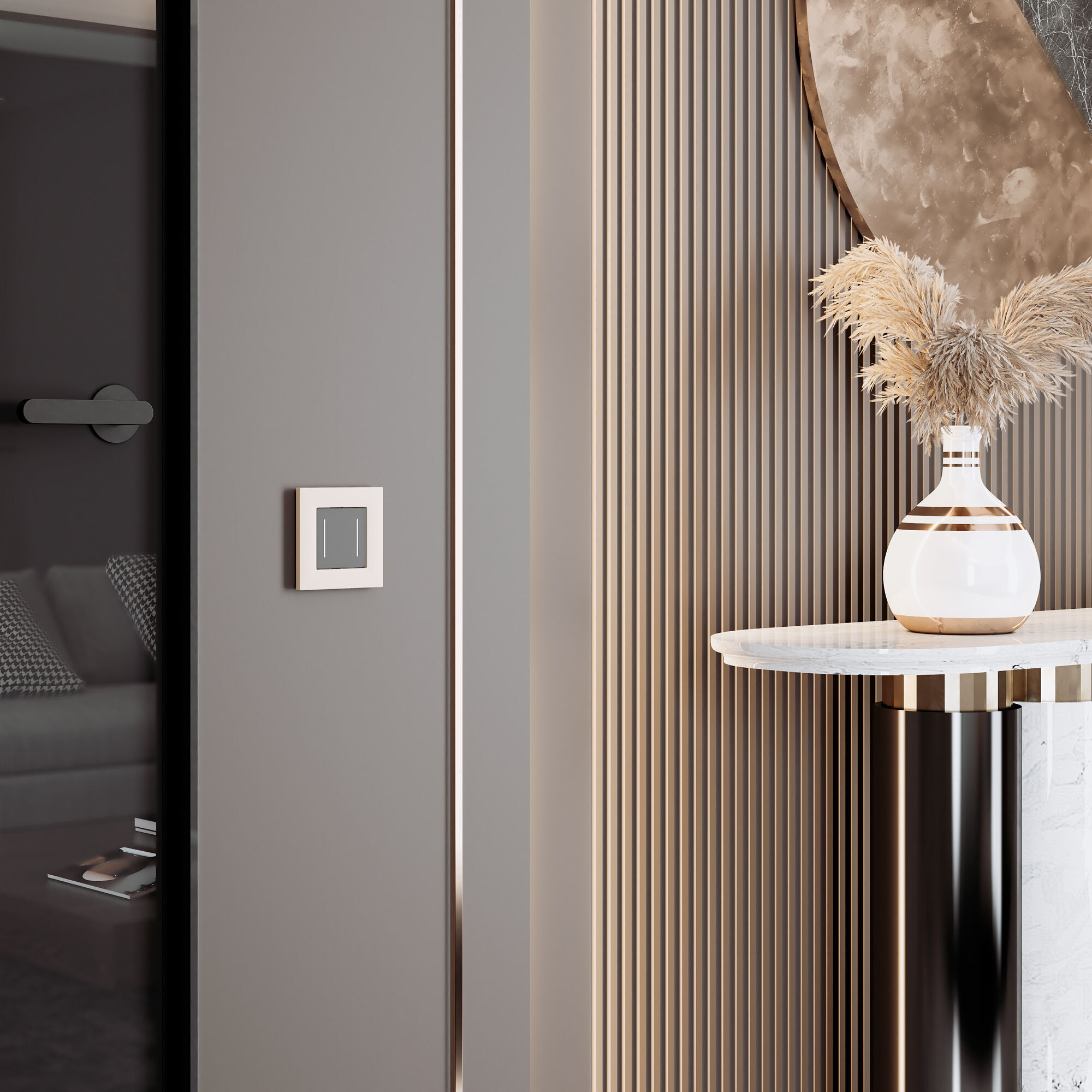 Рамка на 1 пост Slab (айвори софт) Werkel