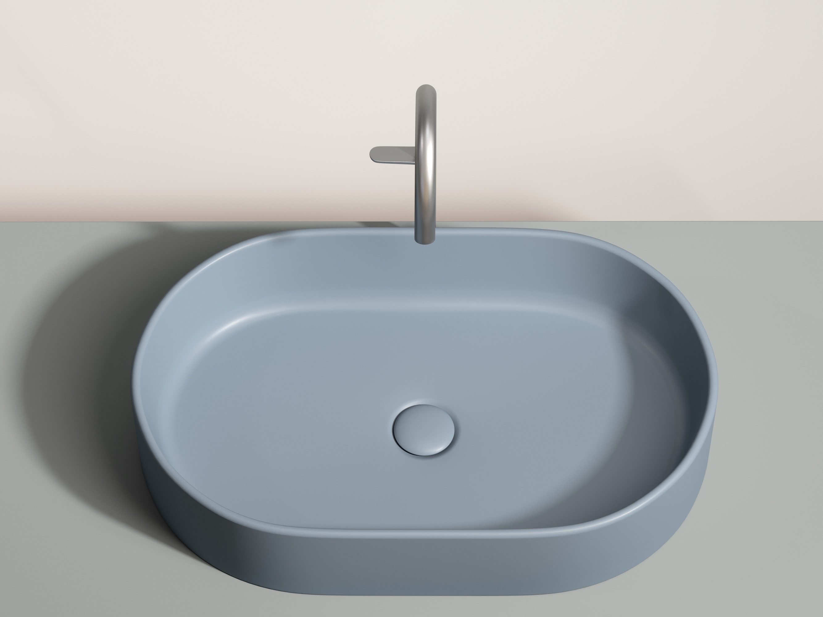 Умывальник чаша накладная овальная CN6048MHL