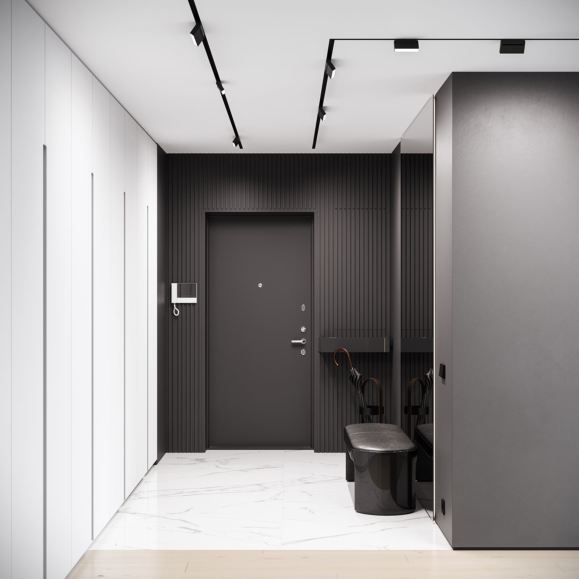 Slim Magnetic Умный трековый поворотный светильник 6W 2700-6500K Dim Kos чёрный