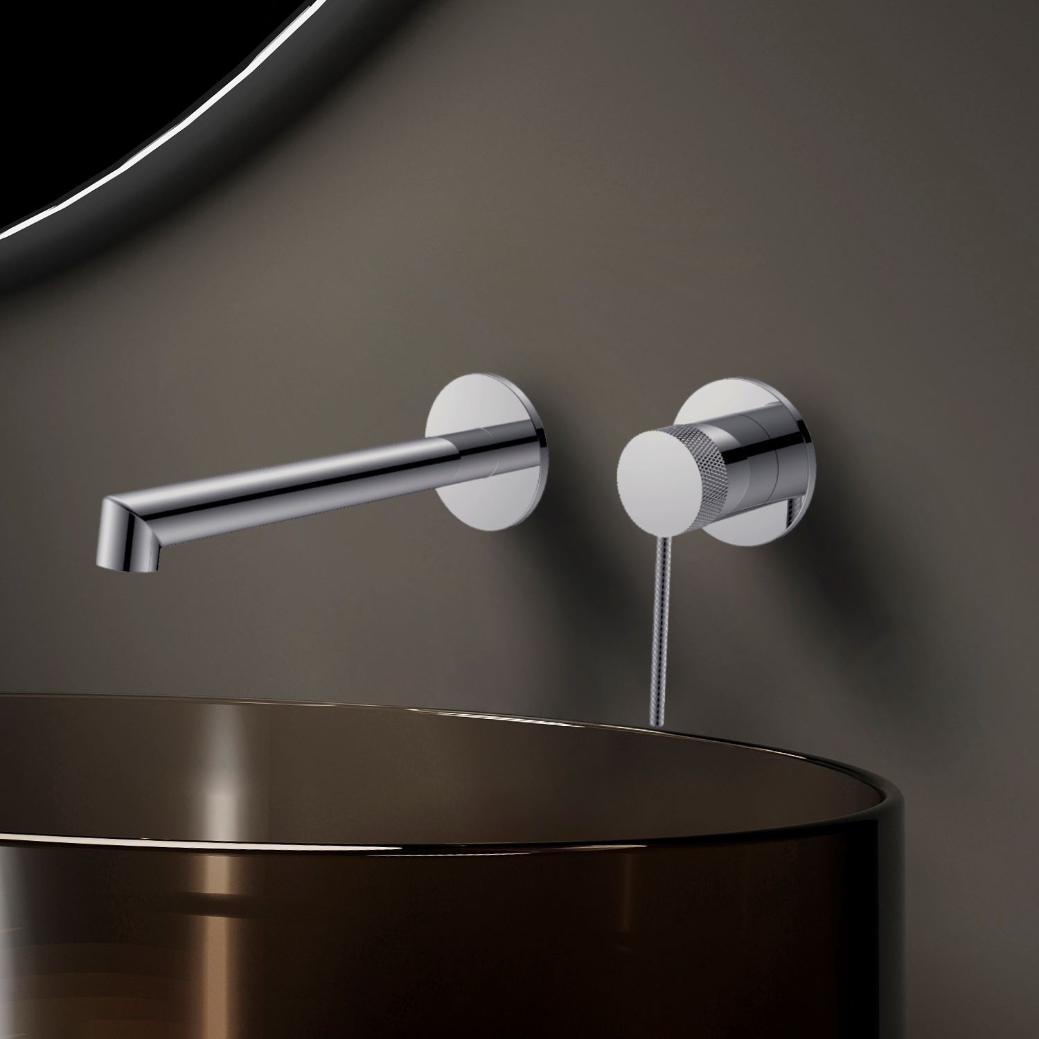 Смеситель Vincea Rim VBFW-2RM1CH встраиваемый в стену хром