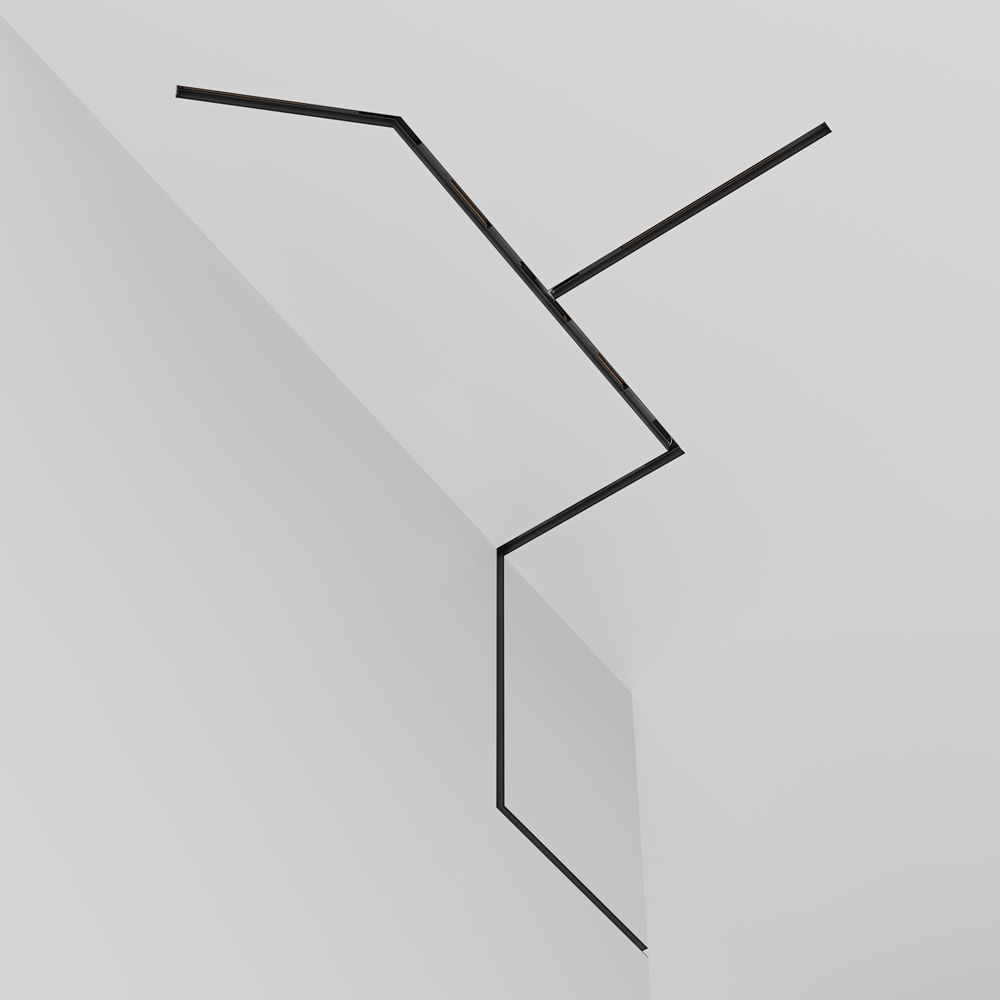 Шинопровод 3м Exility встраиваемый под ГКЛ 9,5мм,черный Maytoni TRX034-423B