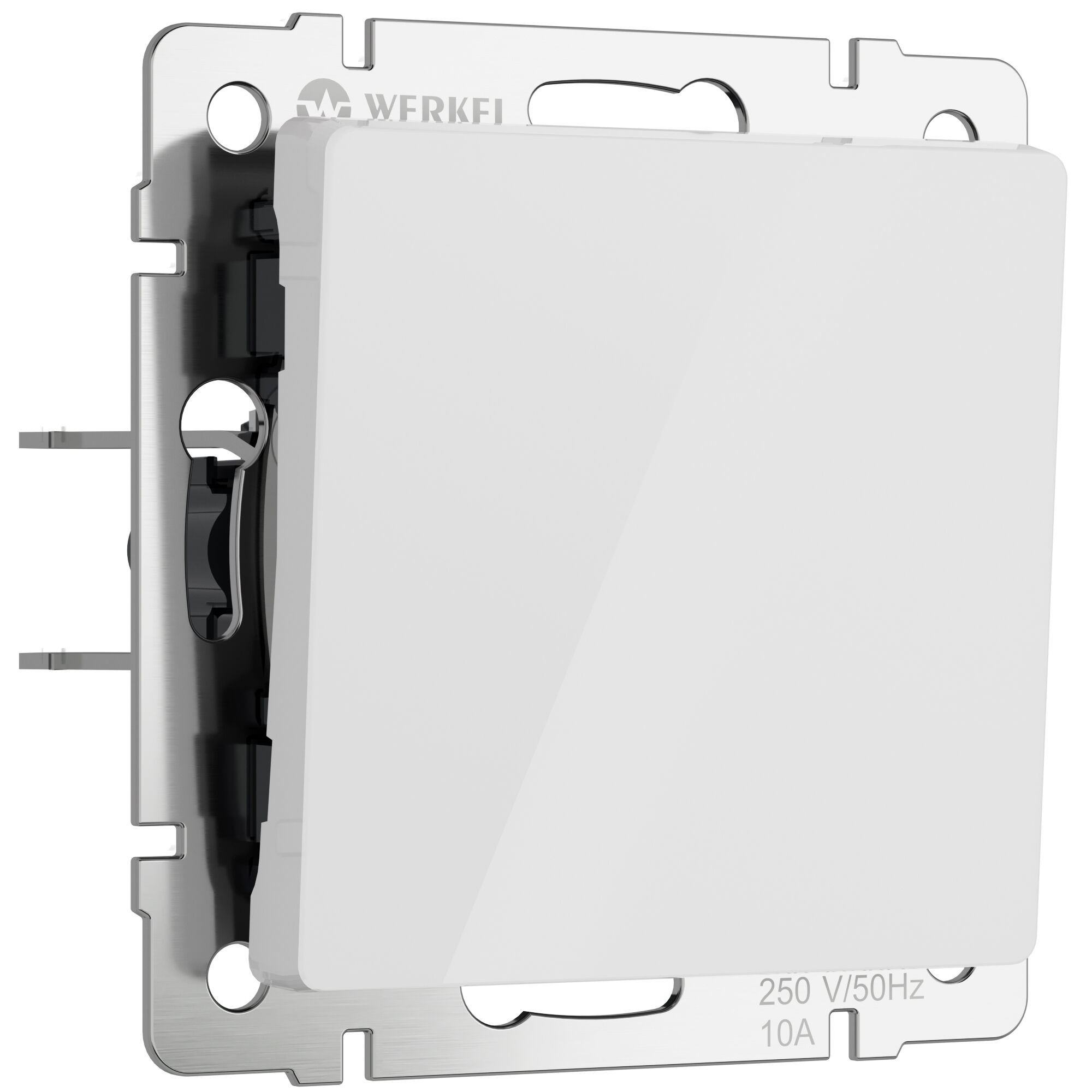 Выключатель одноклавишный (белый акрил) Werkel