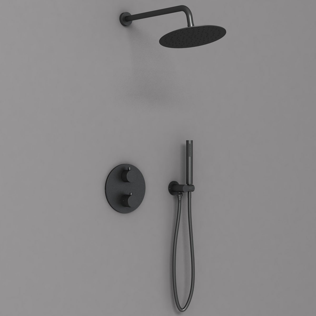 Душевая система Vincea VSFW-101TMB встраиваемая в стену цвет черный