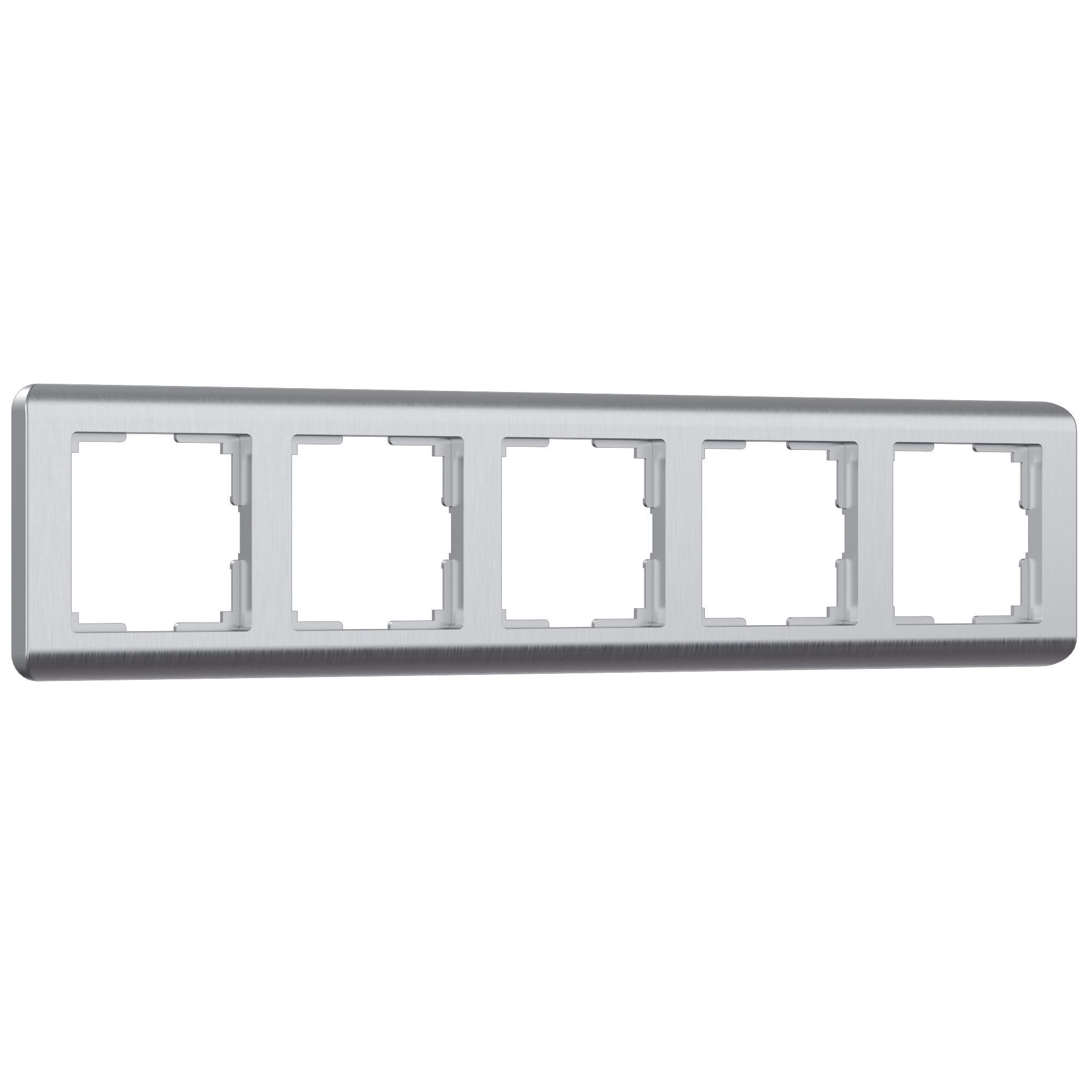 Рамка на 5 постов Stream (серебряный) Werkel