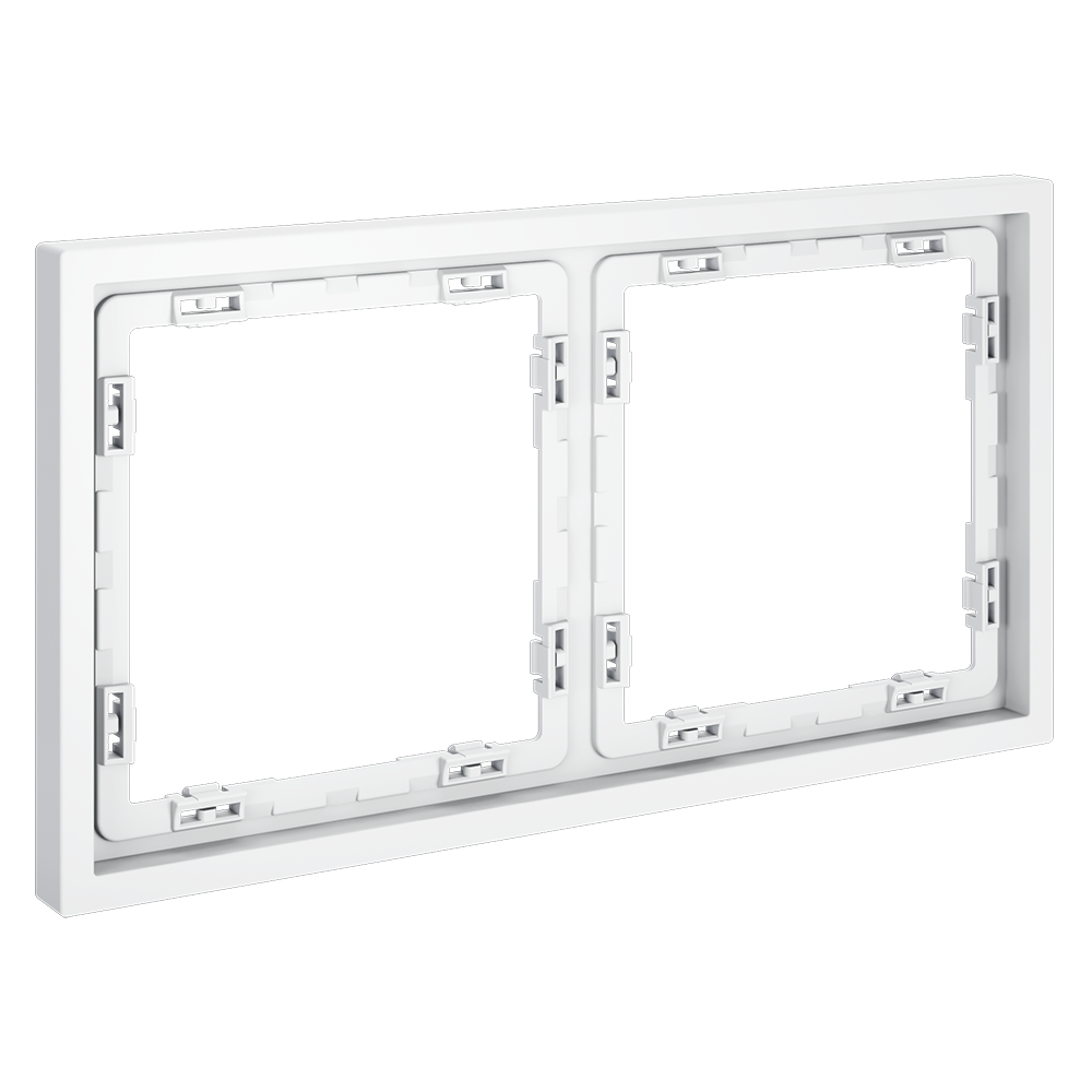 Рамка пластиковая VOLTUM S70 на 2 поста, (белый матовый)