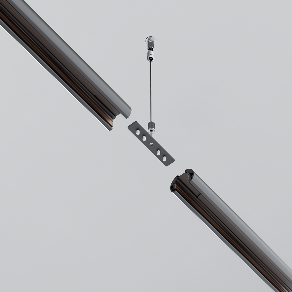 Коннектор прямой для низкопрофильного шинопровода Exility Maytoni TRAM034CI-R-41B