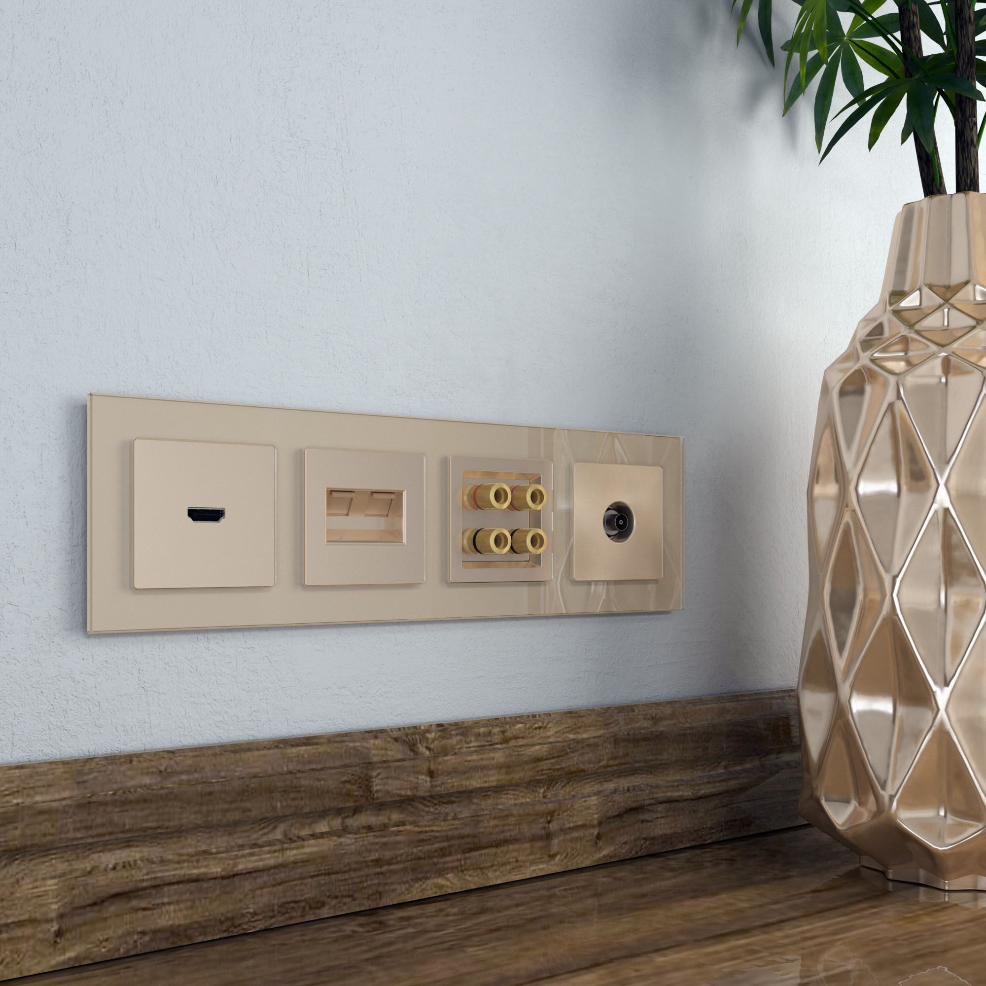 Акустическая розетка (шампань) Werkel