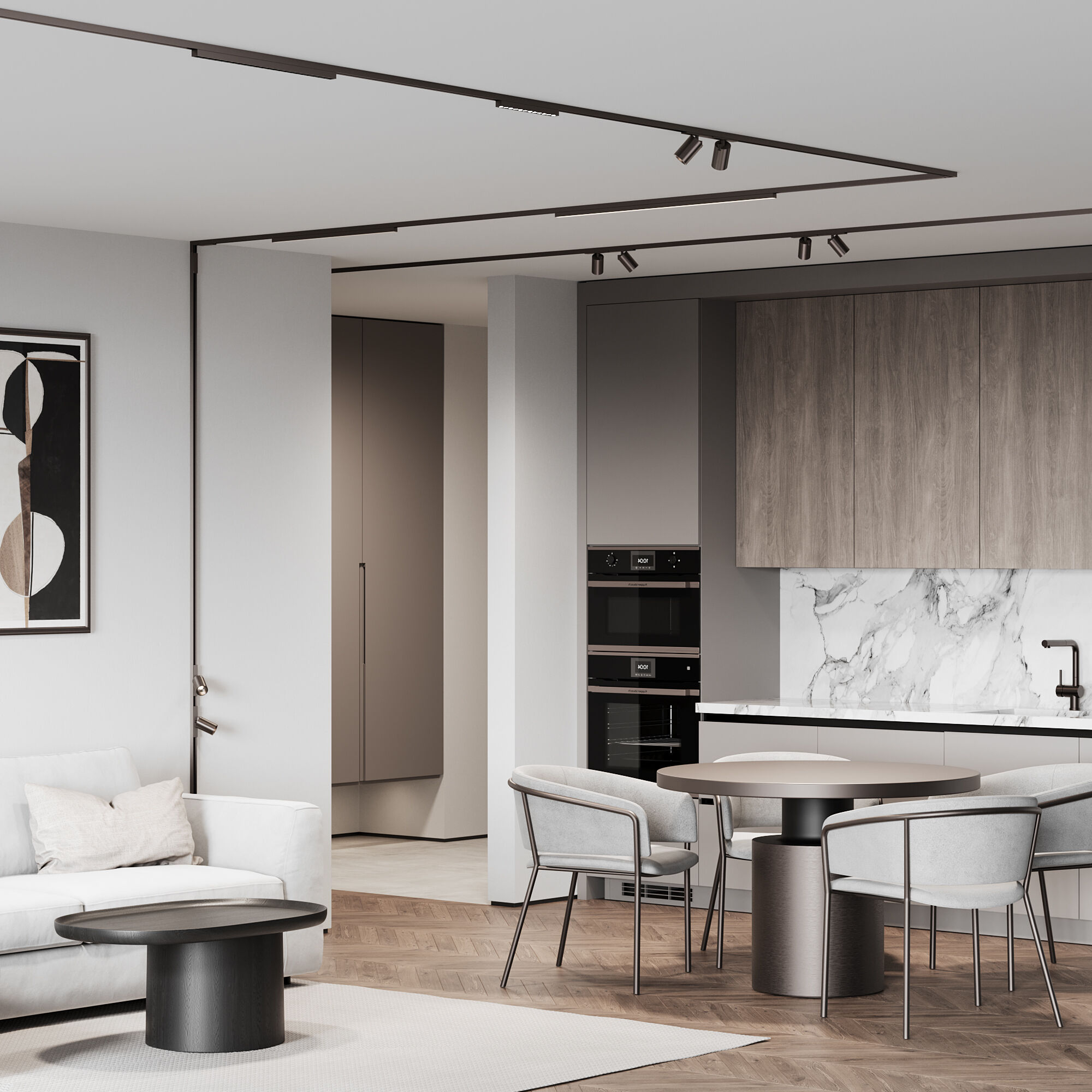 Titan Line Трековый светильник 12W 3000K титан