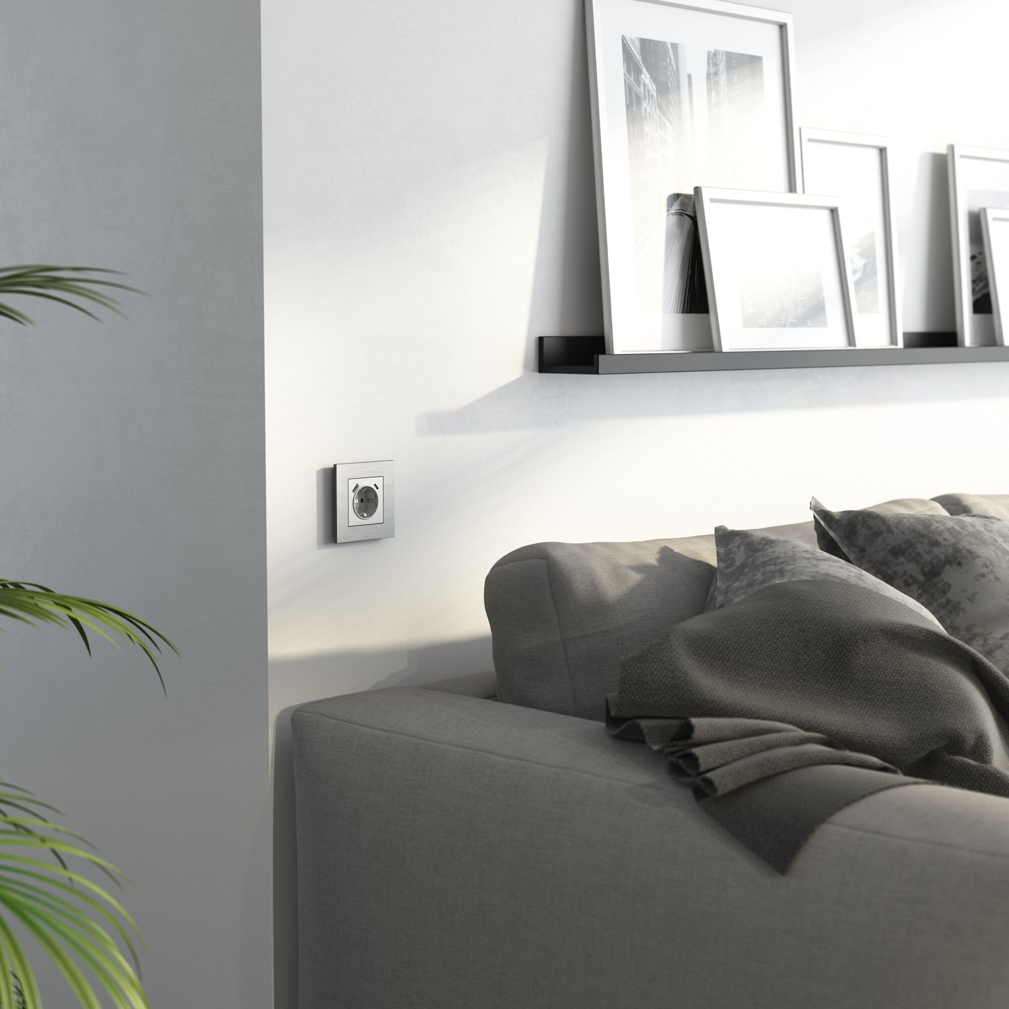 Рамка на 1 пост AluMax (алюминий) Werkel