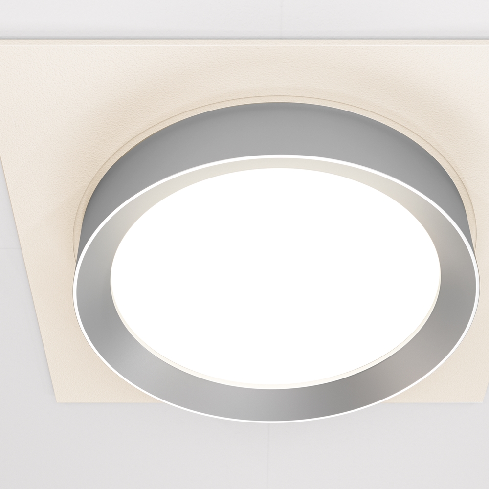 Встраиваемый светильник Maytoni Hoop GX53 1x12Вт DL086-GX53-SQ-WS