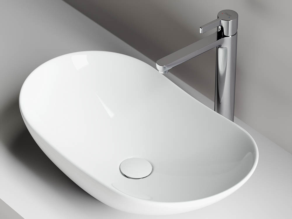 Умывальник чаша накладная овальная CN6015