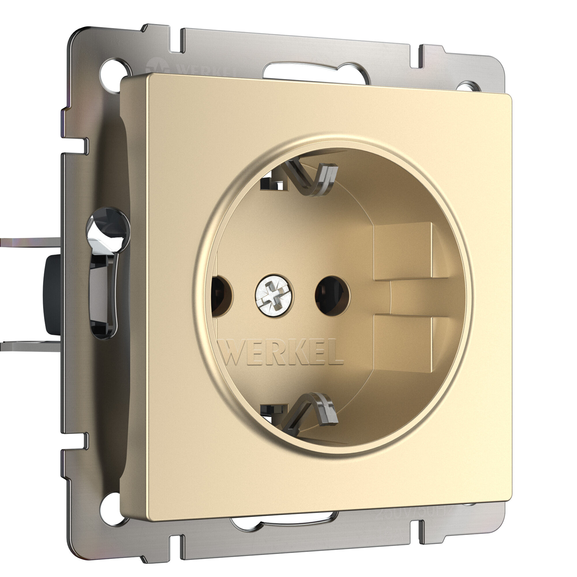 Розетка с заземлением (шампань) Werkel
