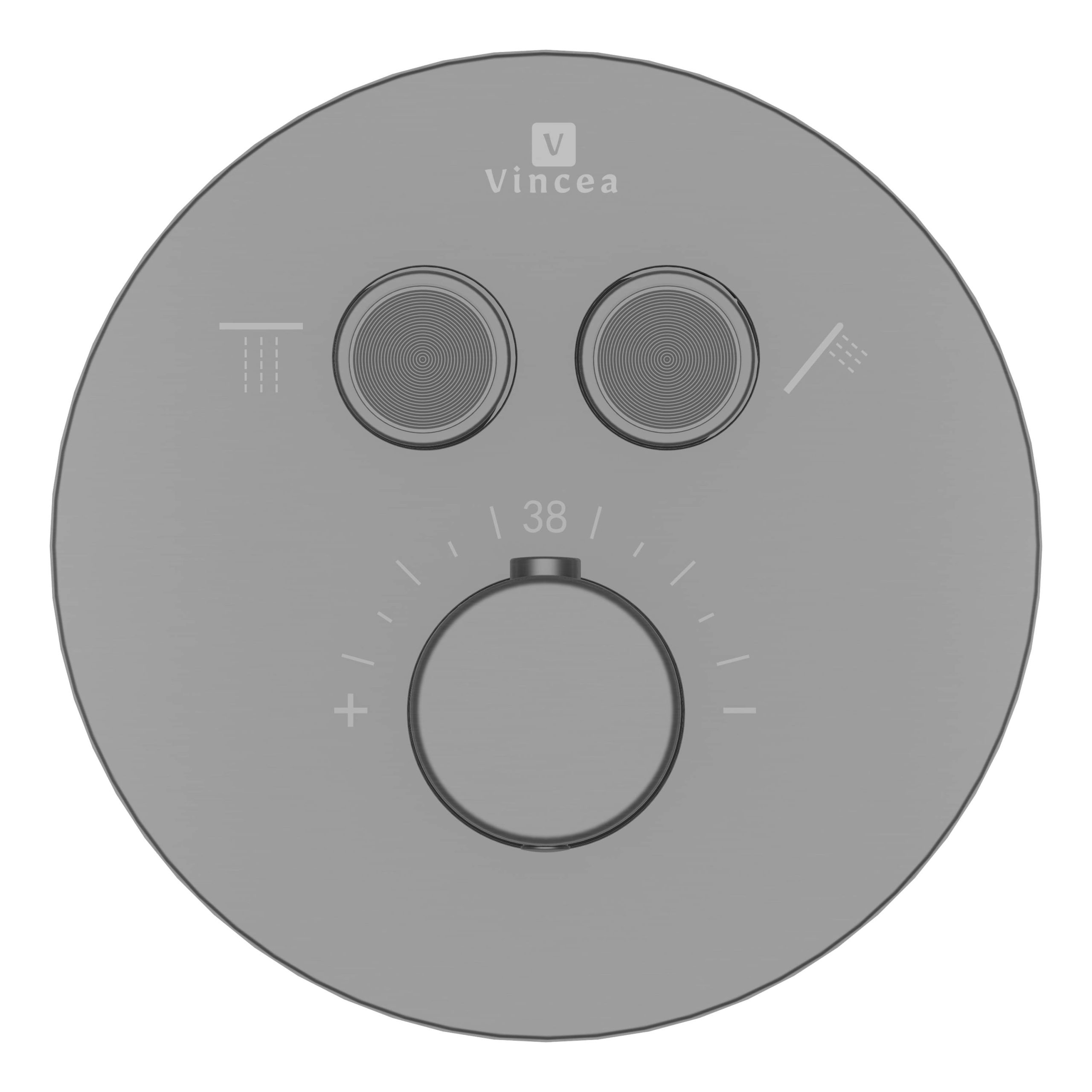 Душевая система Vincea Inspire VSFW-3I22MT3RGM встраиваемая в стену цвет вороненая сталь