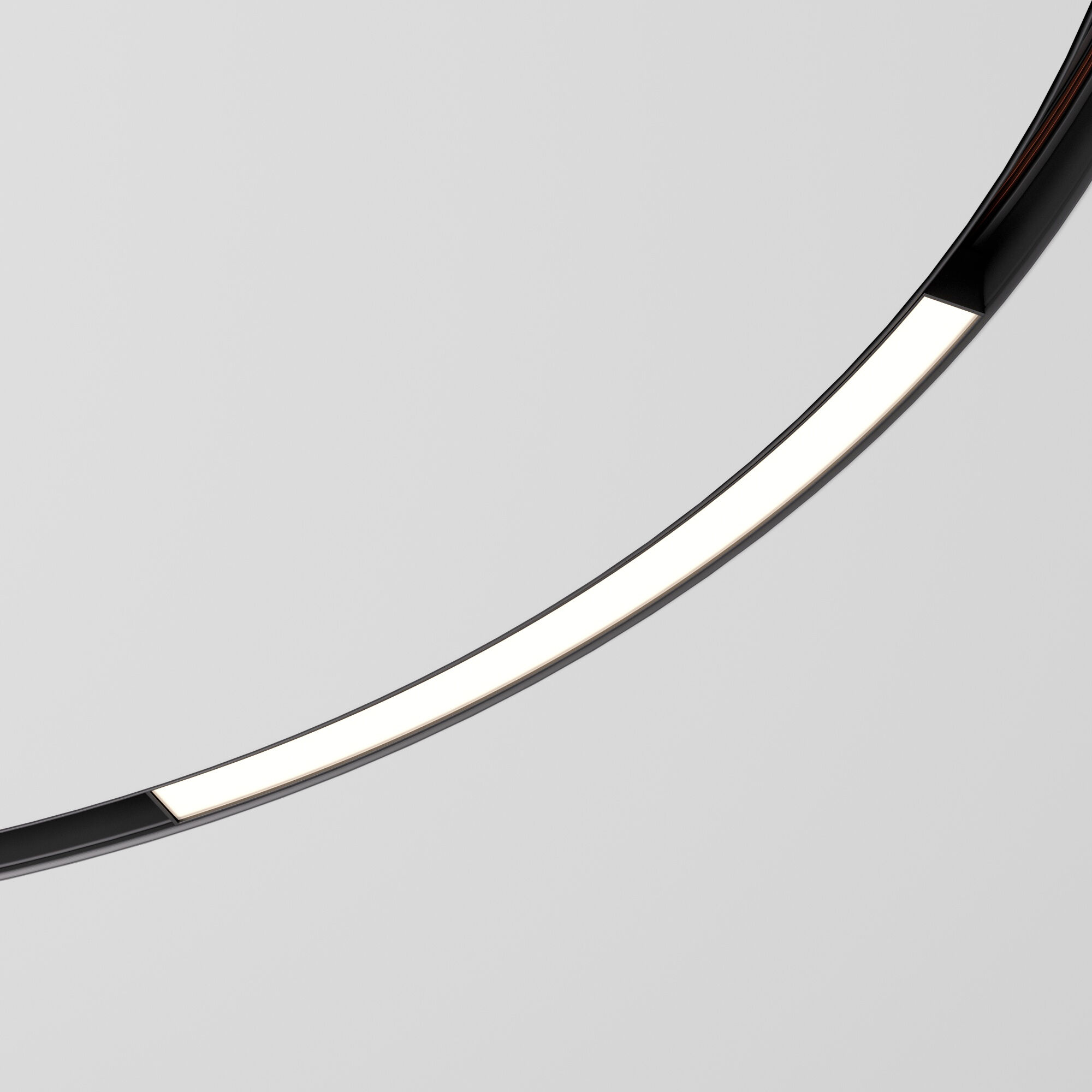 Slim Magnetic Трековый светильник для радиусного шинопровода 16W 4200K Planar чёрный Ø 1200мм