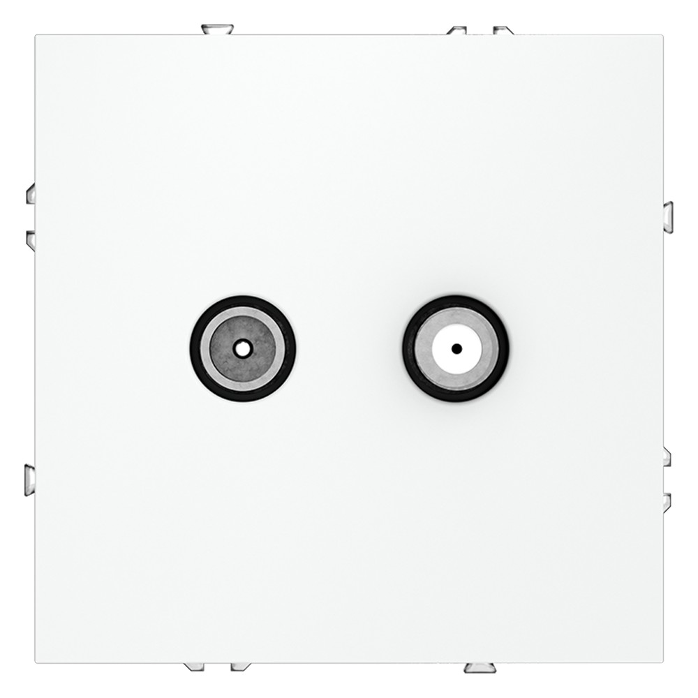 Розетка телевизионная встраиваемая VOLTUM S70 оконечная TV+SAT, (белый матовый)