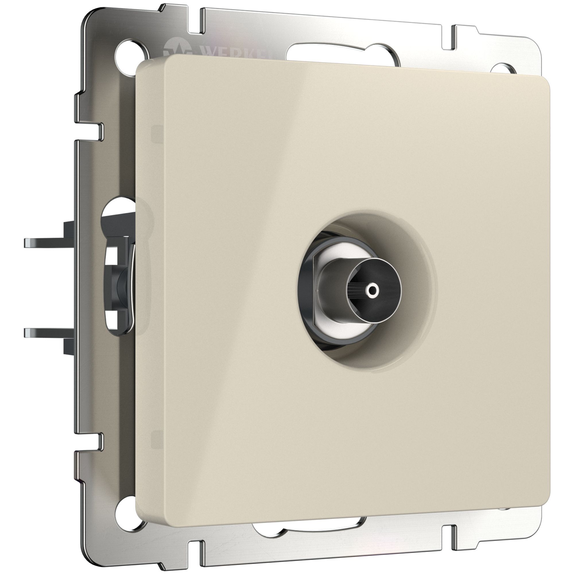 ТВ розетка оконечная (слоновая кость) Werkel