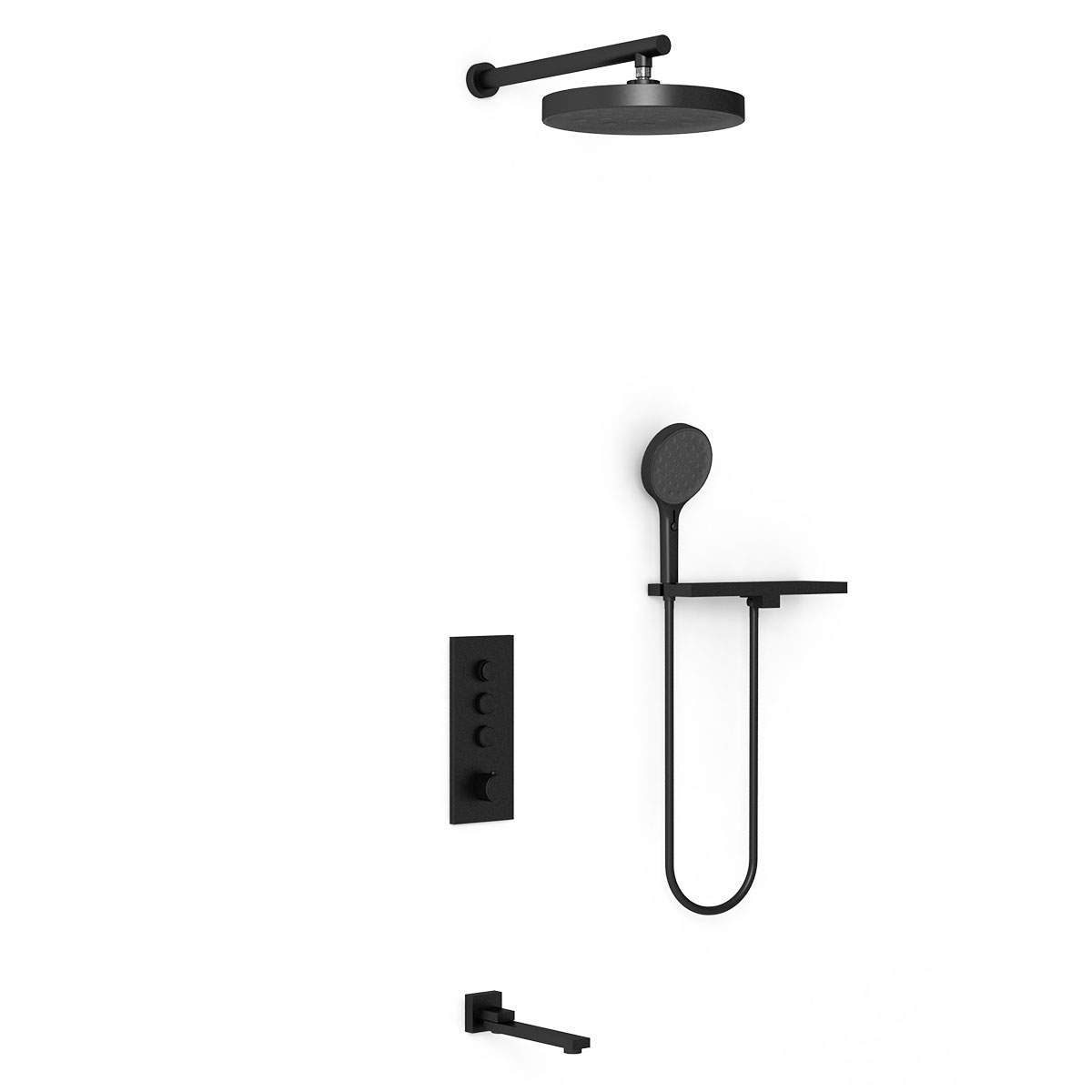 Душевая система Vincea VSFW-433TI2RMB встраиваемая в стену цвет черный матовый