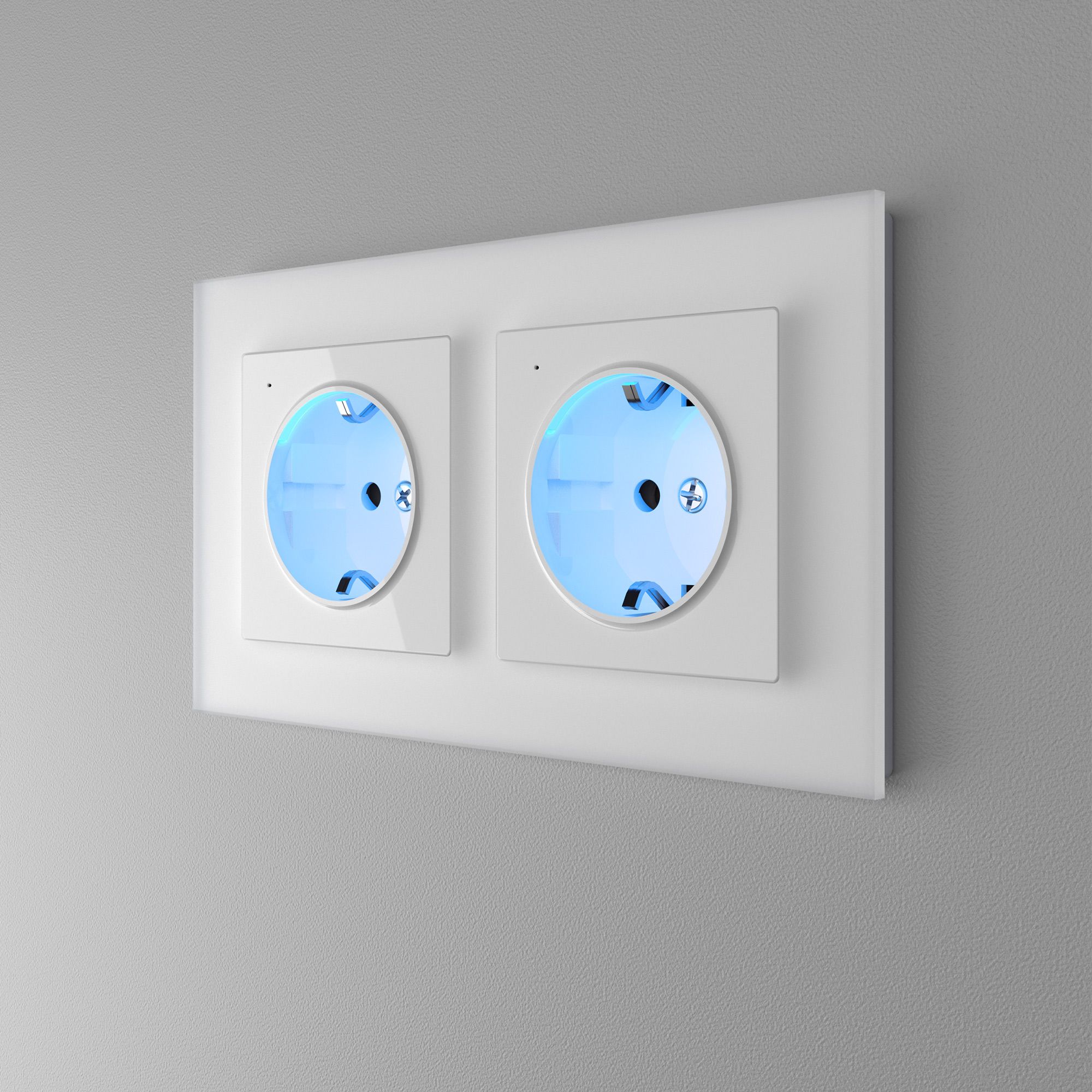 Рамка на 2 поста (белый матовый, стекло) Werkel