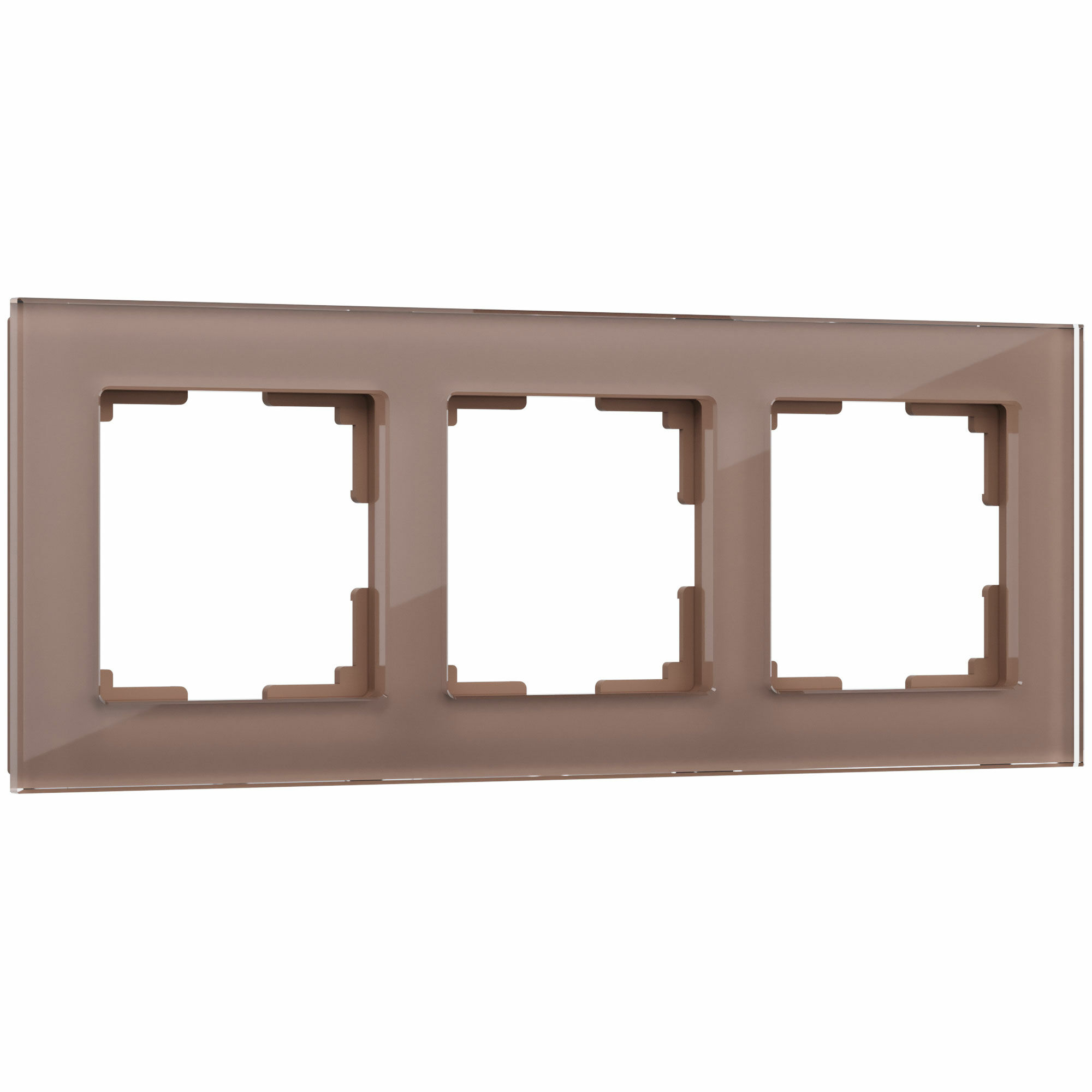 Рамка на 3 поста (латте, стекло) Werkel