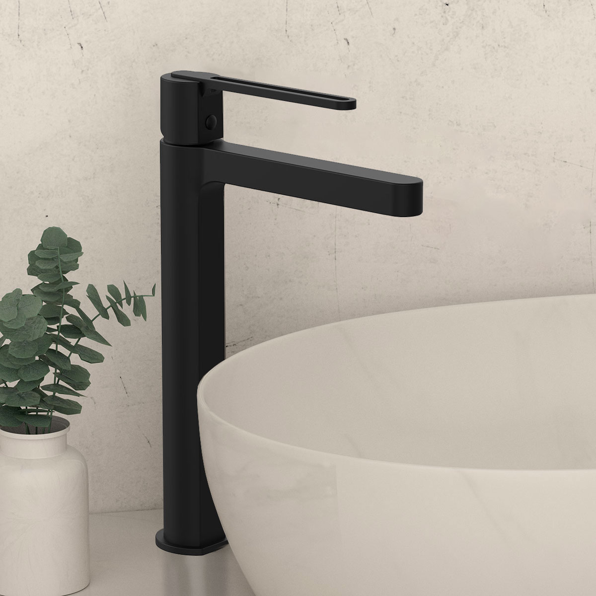 Смеситель Vincea Rondo VBF-1R2MB на столешницу черный