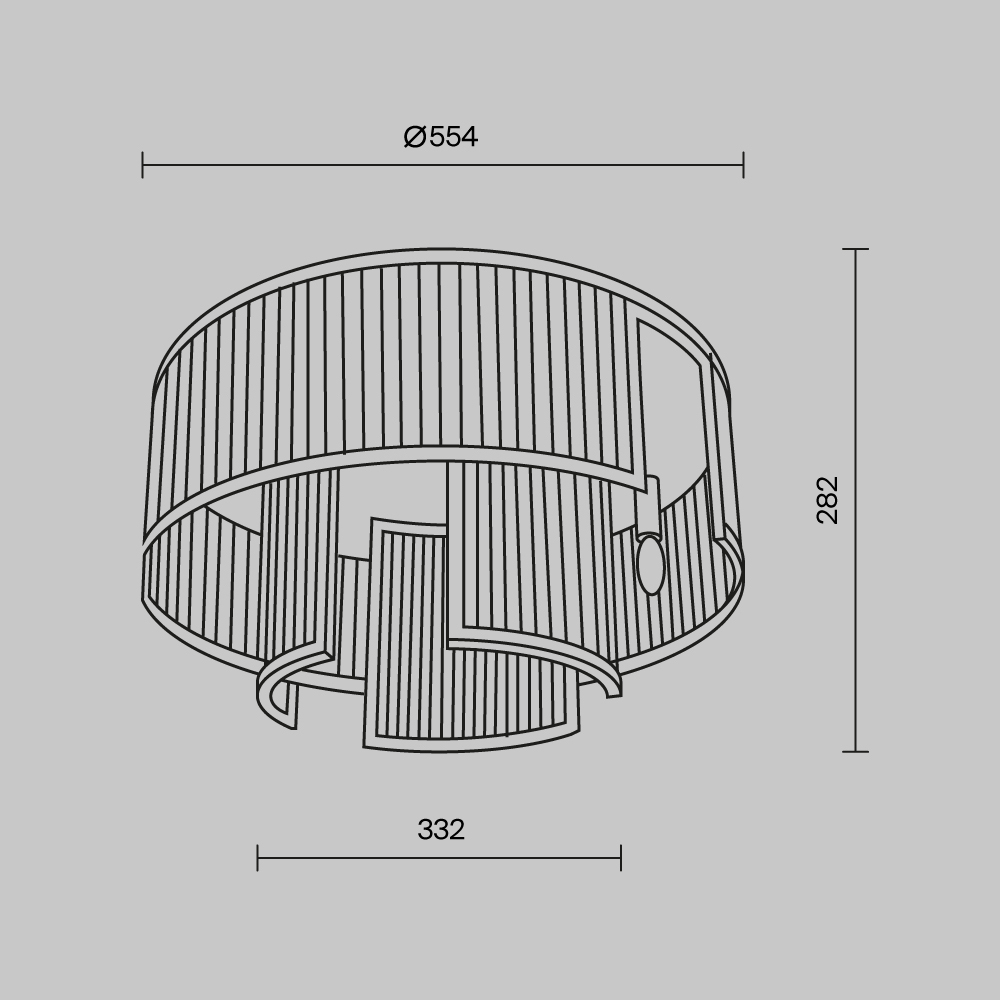 Потолочный светильник Maytoni Frame MOD174CL-06G