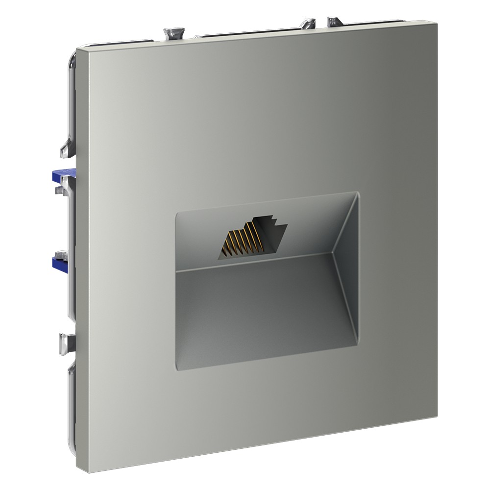 Розетка компьютерная встраиваемая VOLTUM S70 RJ45 кат.6, (сталь)