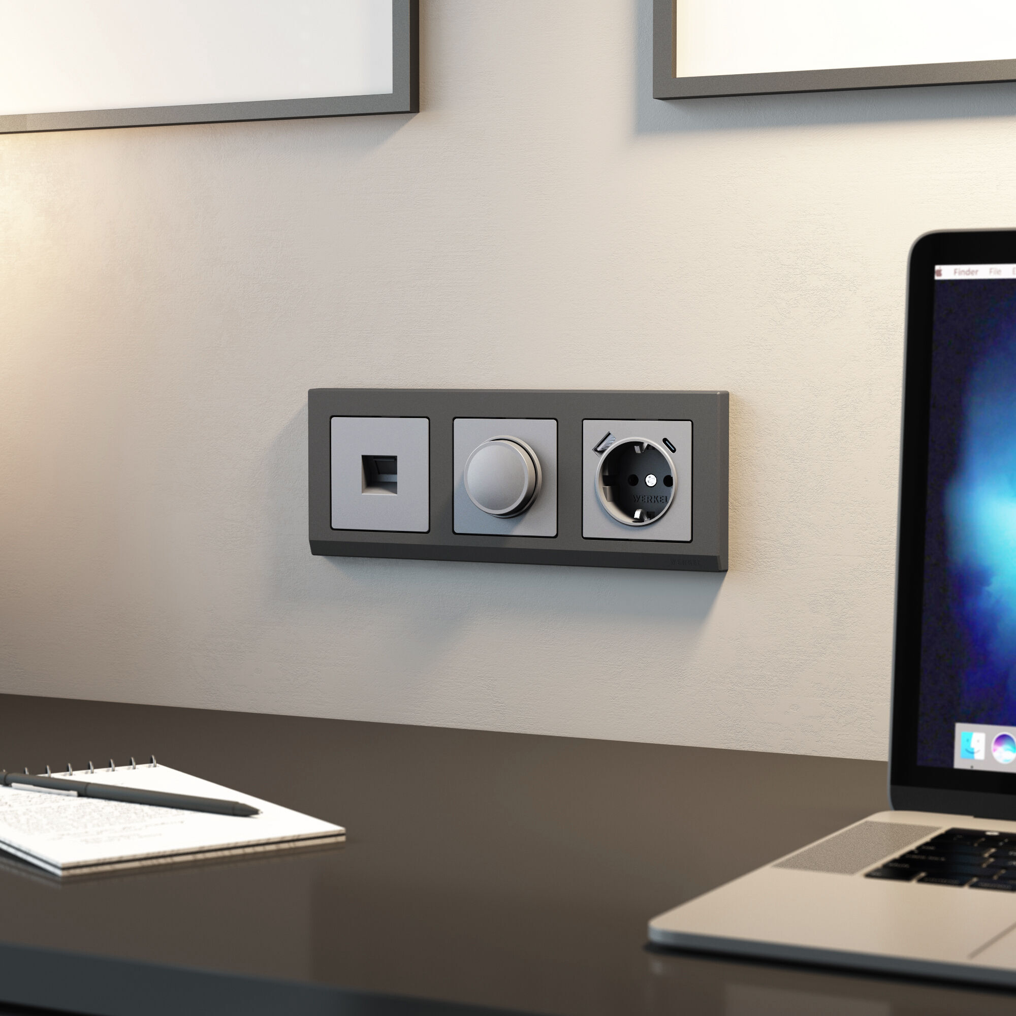 Диммер (серебряный матовый) Werkel