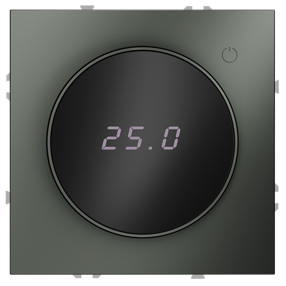 Терморегулятор электронный VOLTUM S70 с индикацией и датчиком, для теплого пола, (титан)