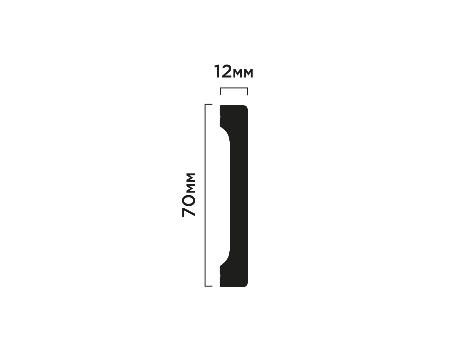 Напольный плинтус B70V1 HIWOOD