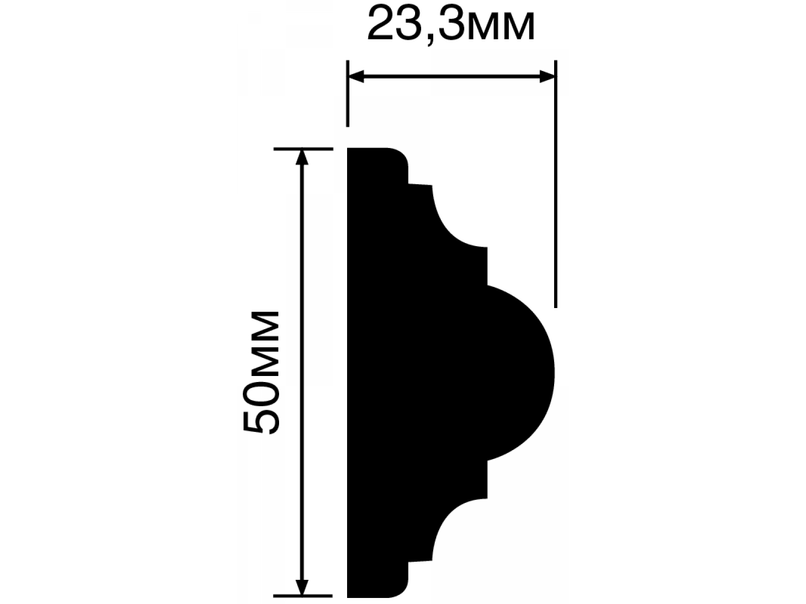 Молдинг D50V1 HIWOOD