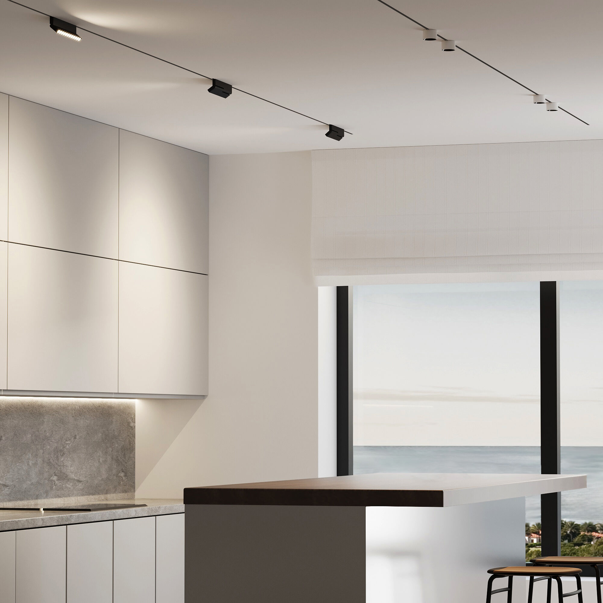 Mini Magnetic Трековый светильник 5W 3000K белый/черный