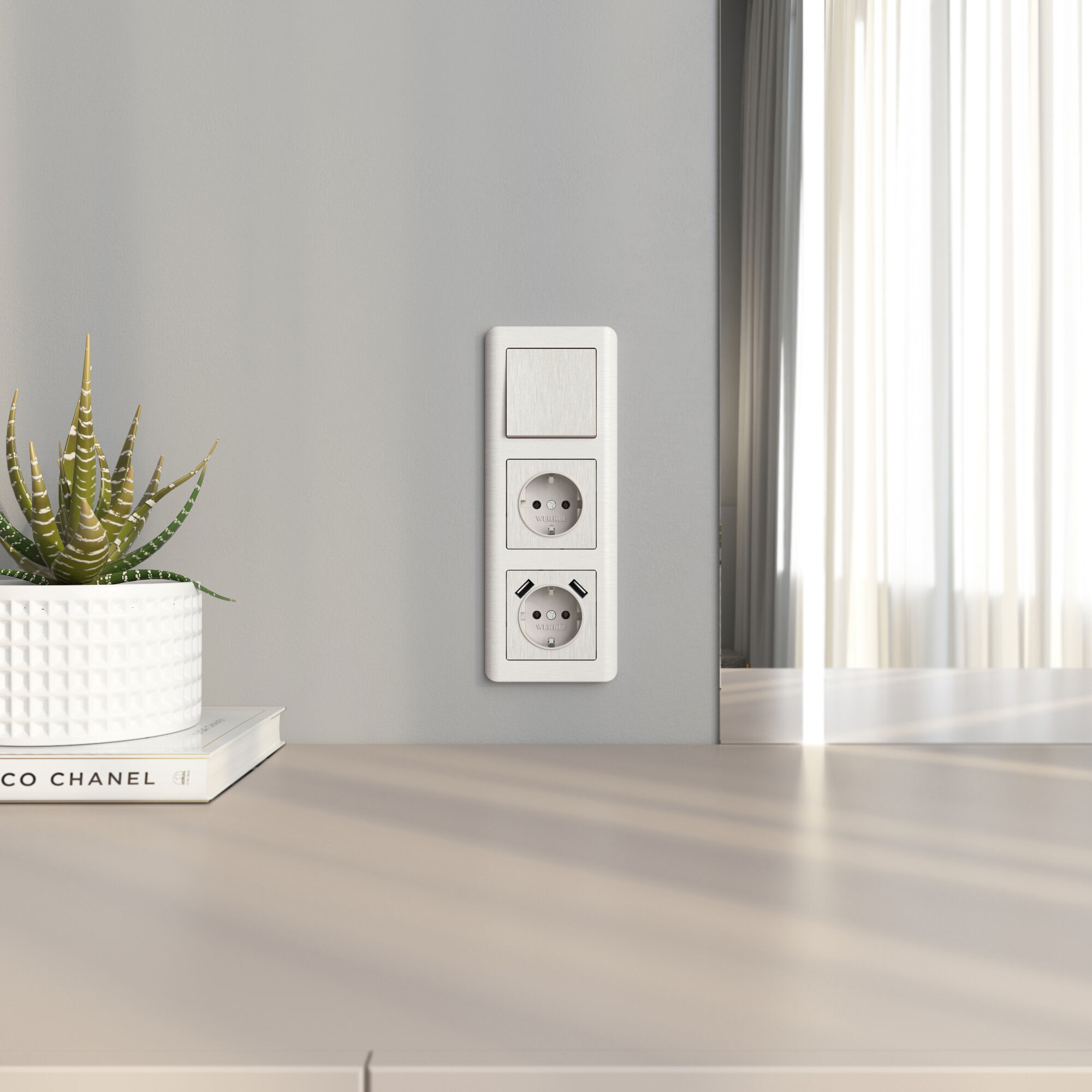 Рамка на 3 поста Stream (перламутровый) Werkel