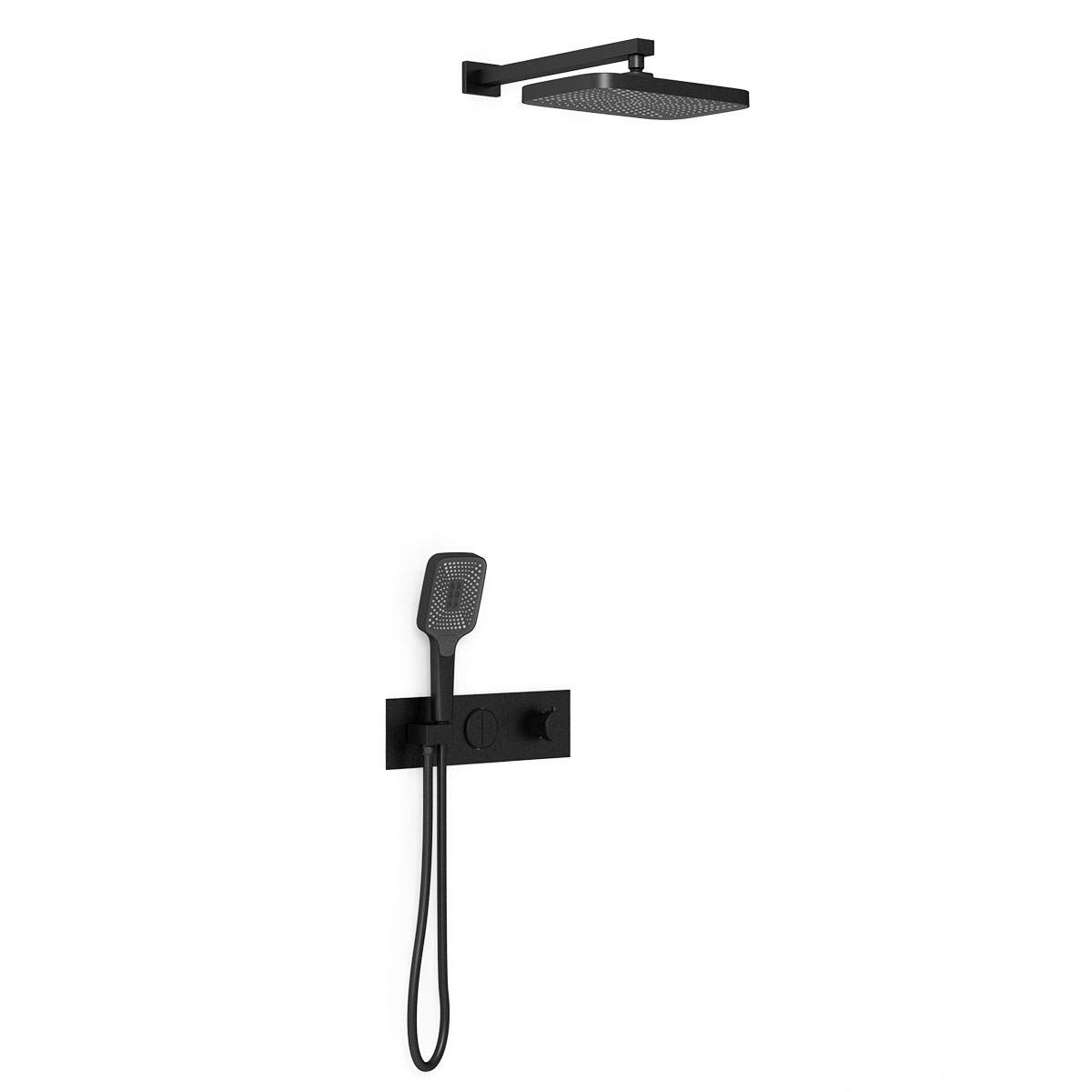Душевая система Vincea VSFW-422T1MB встраиваемая в стену цвет черный матовый