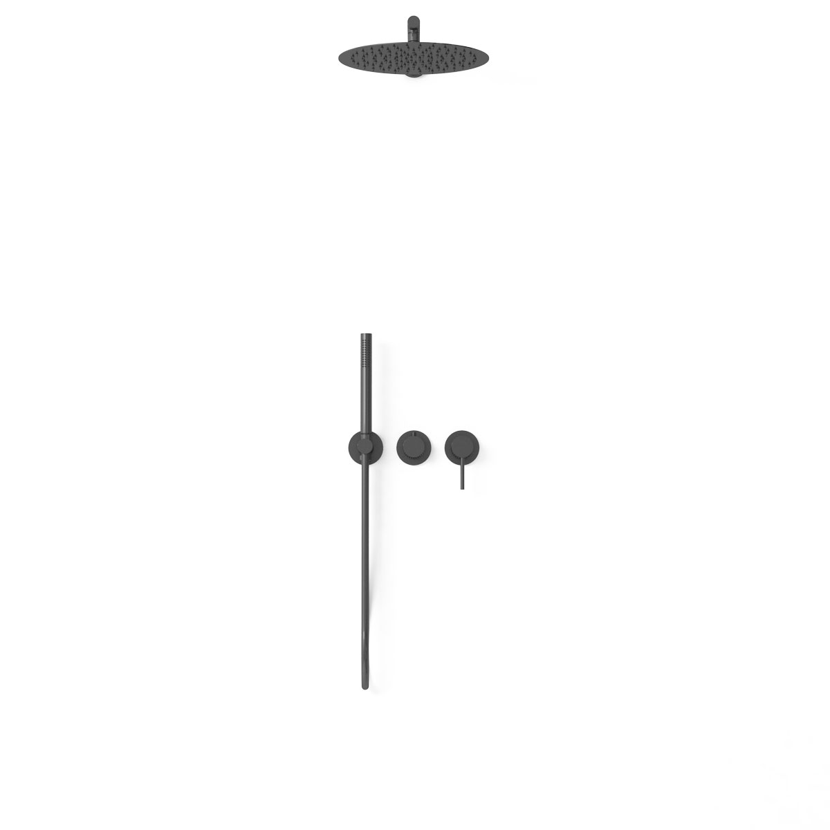 Душевая система Vincea VSFW-4G01GM встраиваемая в стену цвет вороненая сталь