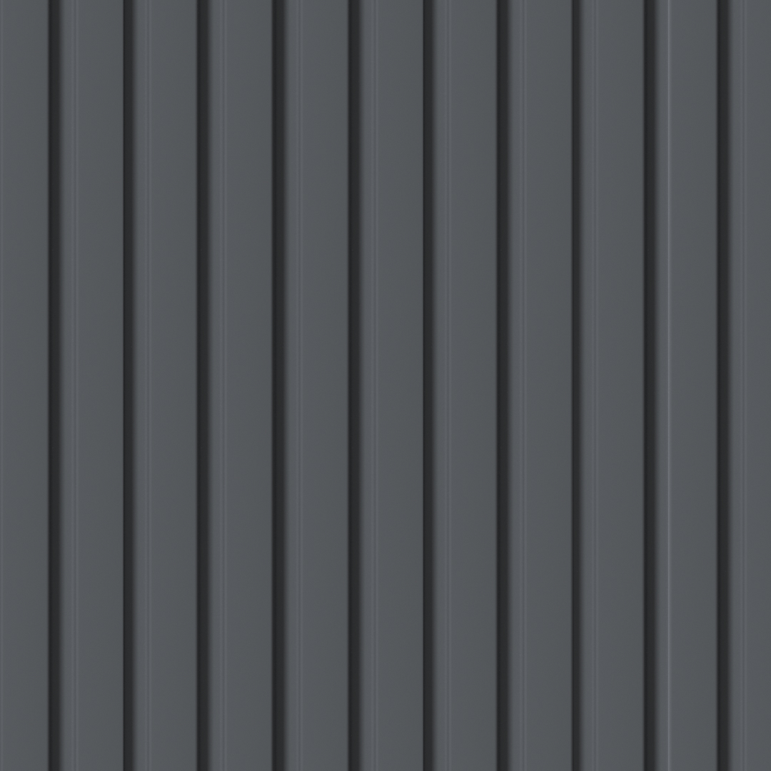 Панель Стеновая Реечная МДФ Stella Beats De Luxe Black Lead 2700x119x16