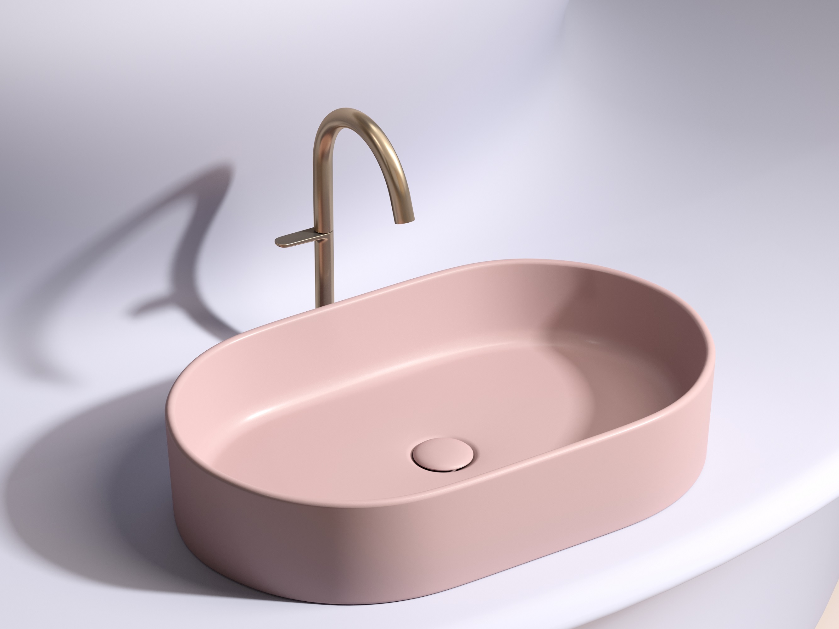 Умывальник чаша накладная овальная CN6048MP