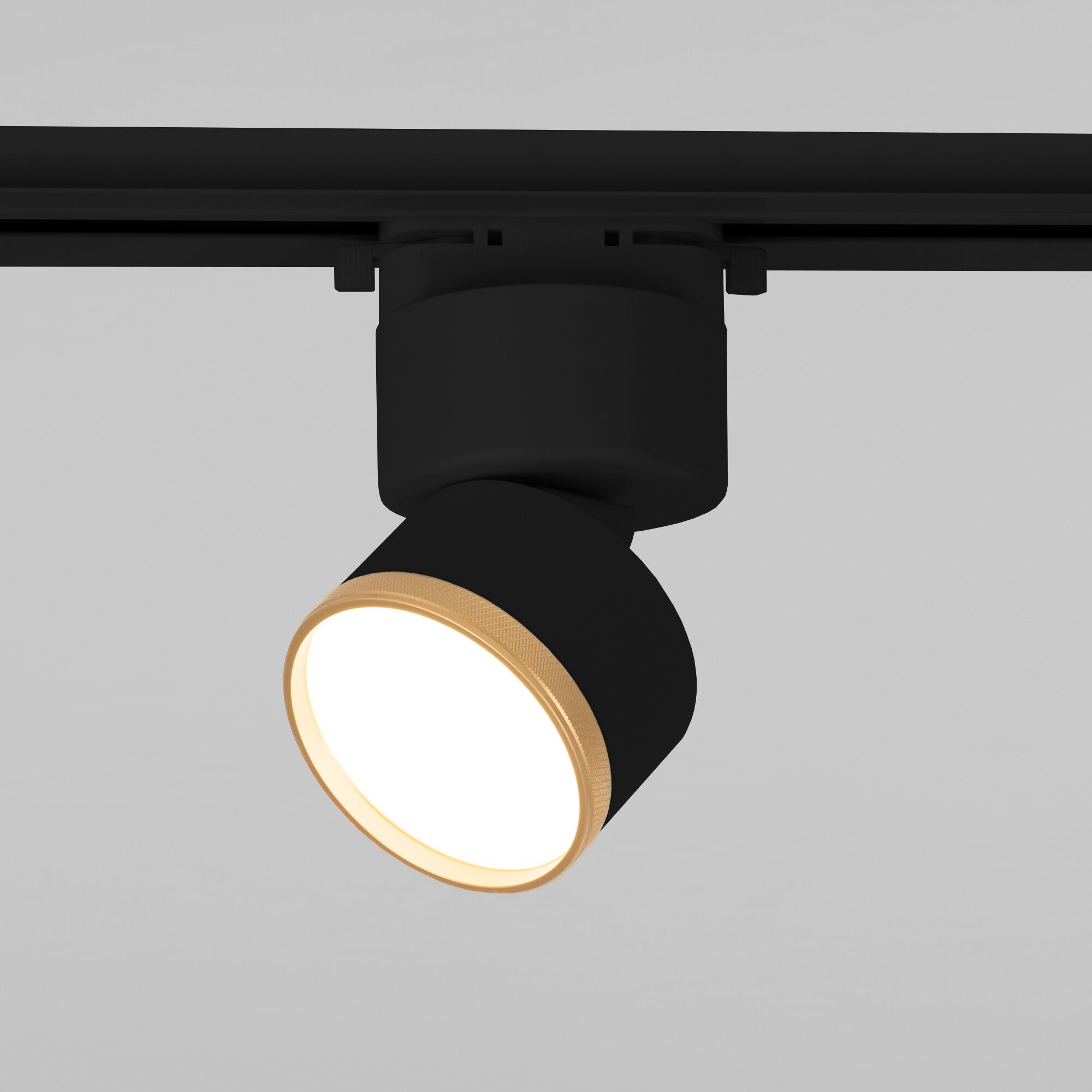 Basic System Трековый поворотный светильник 10W 4200K Impact чёрный матовый/золото