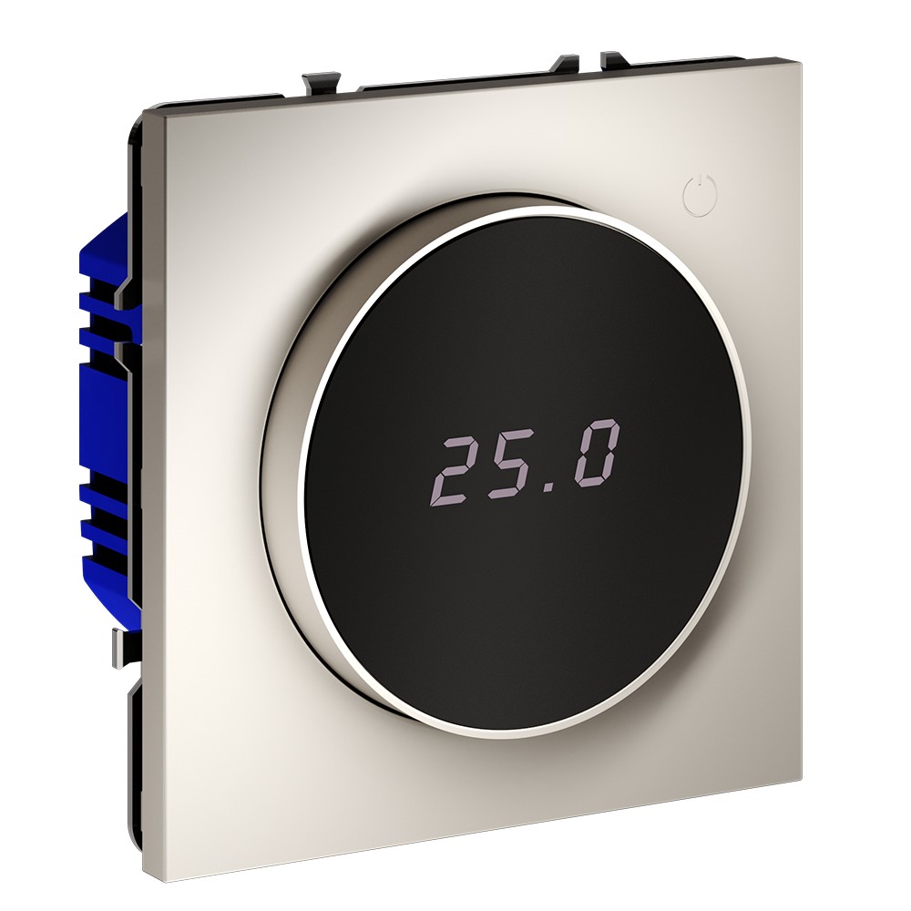 Терморегулятор электронный VOLTUM S70 с индикацией и датчиком, для теплого пола, (кашемир)