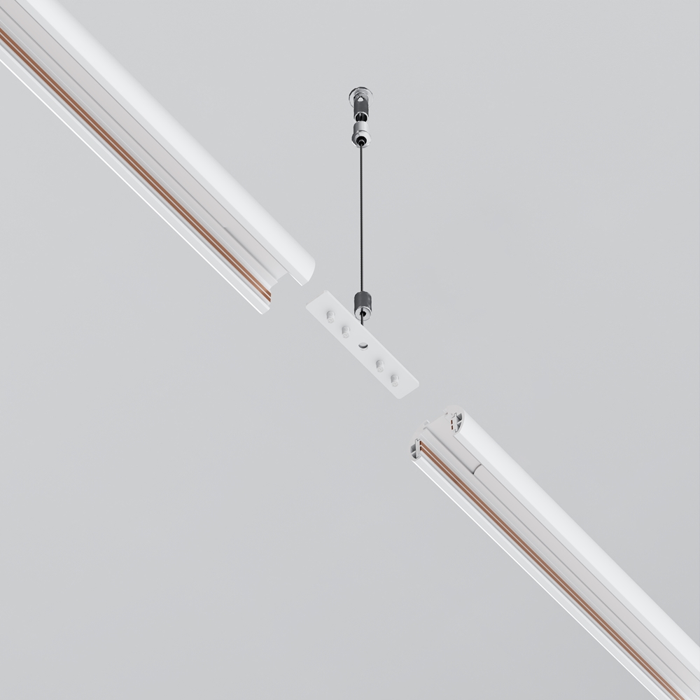 Коннектор прямой для низкопрофильного шинопровода Exility Maytoni TRAM034CI-R-41W