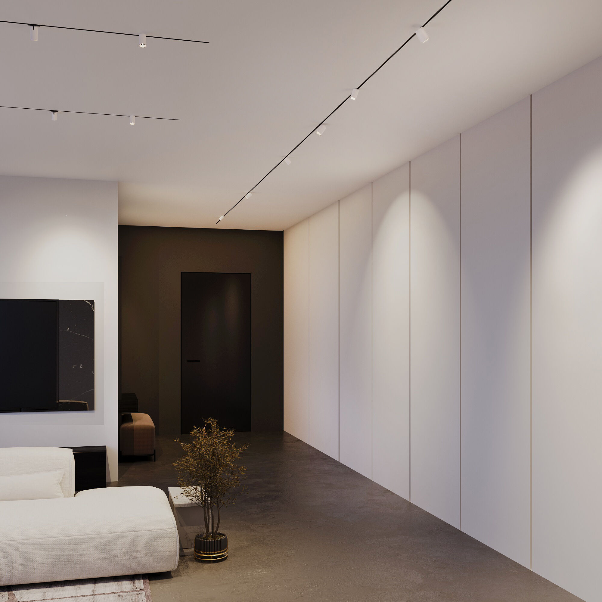 Mini Magnetic Трековый поворотный светильник 5W 3000K белый/черный