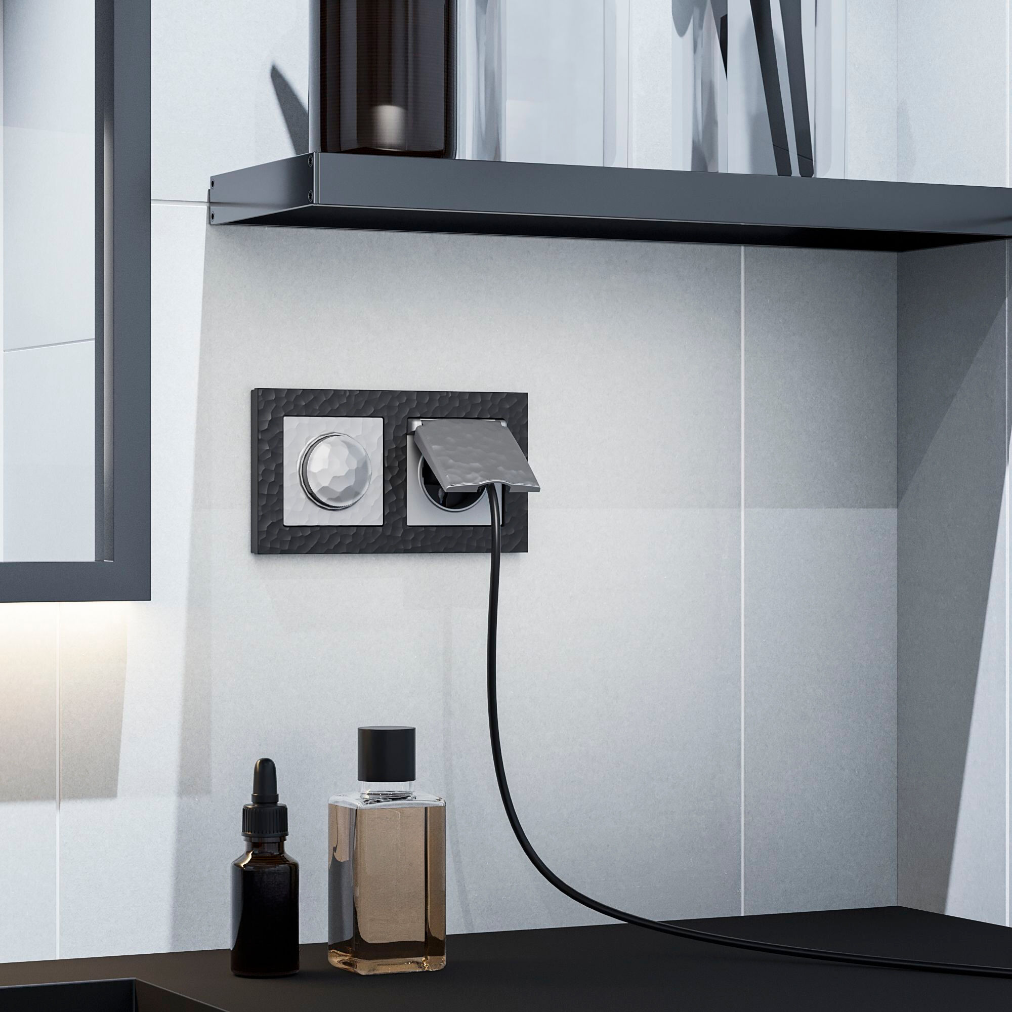 Рамка на 2 поста Hammer  (черный) Werkel